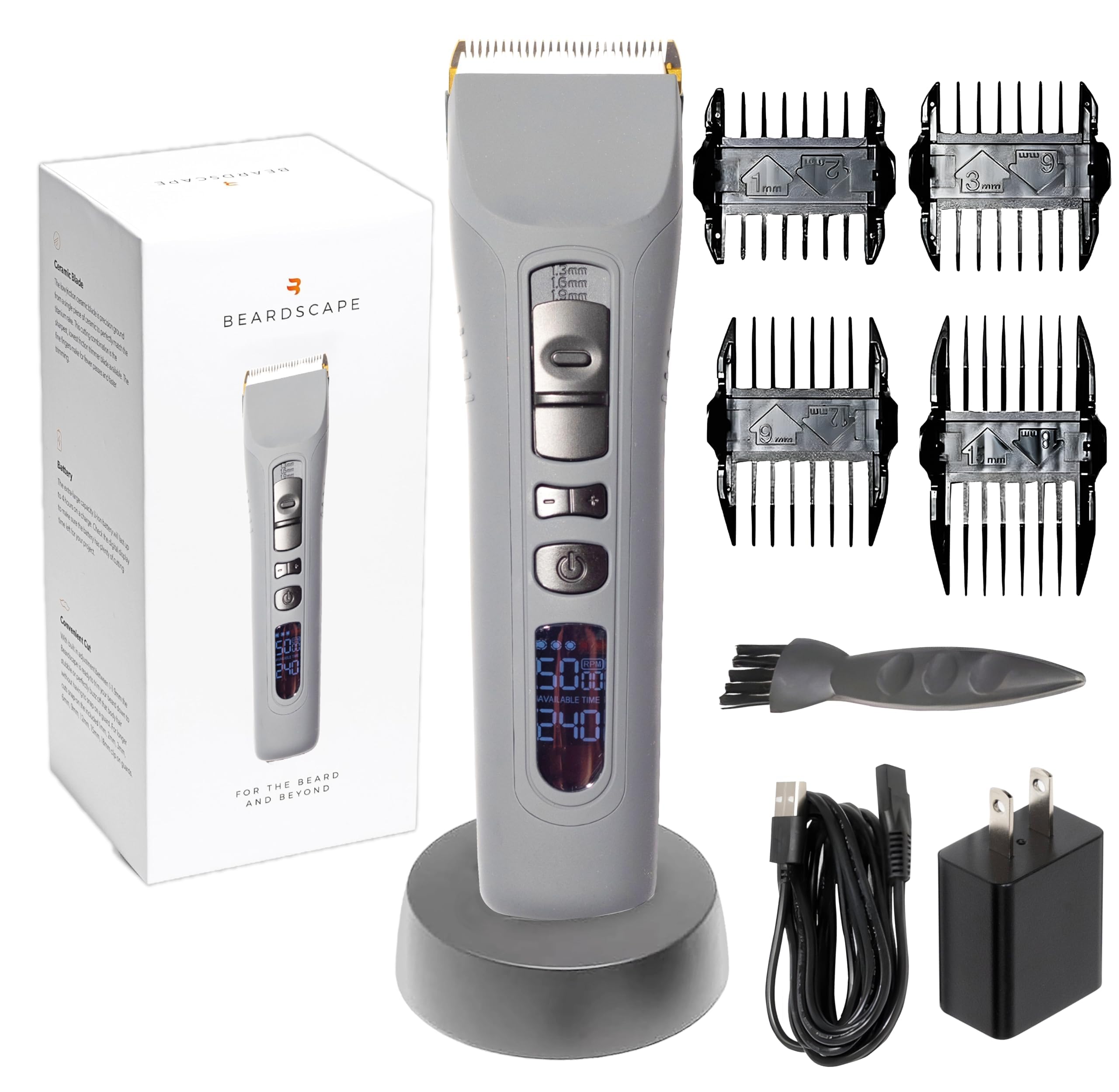 Foto 2 pulgar | Recortadora de Barba Brio Beardscape V1 Professional para Hombre Gris - Venta Internacional