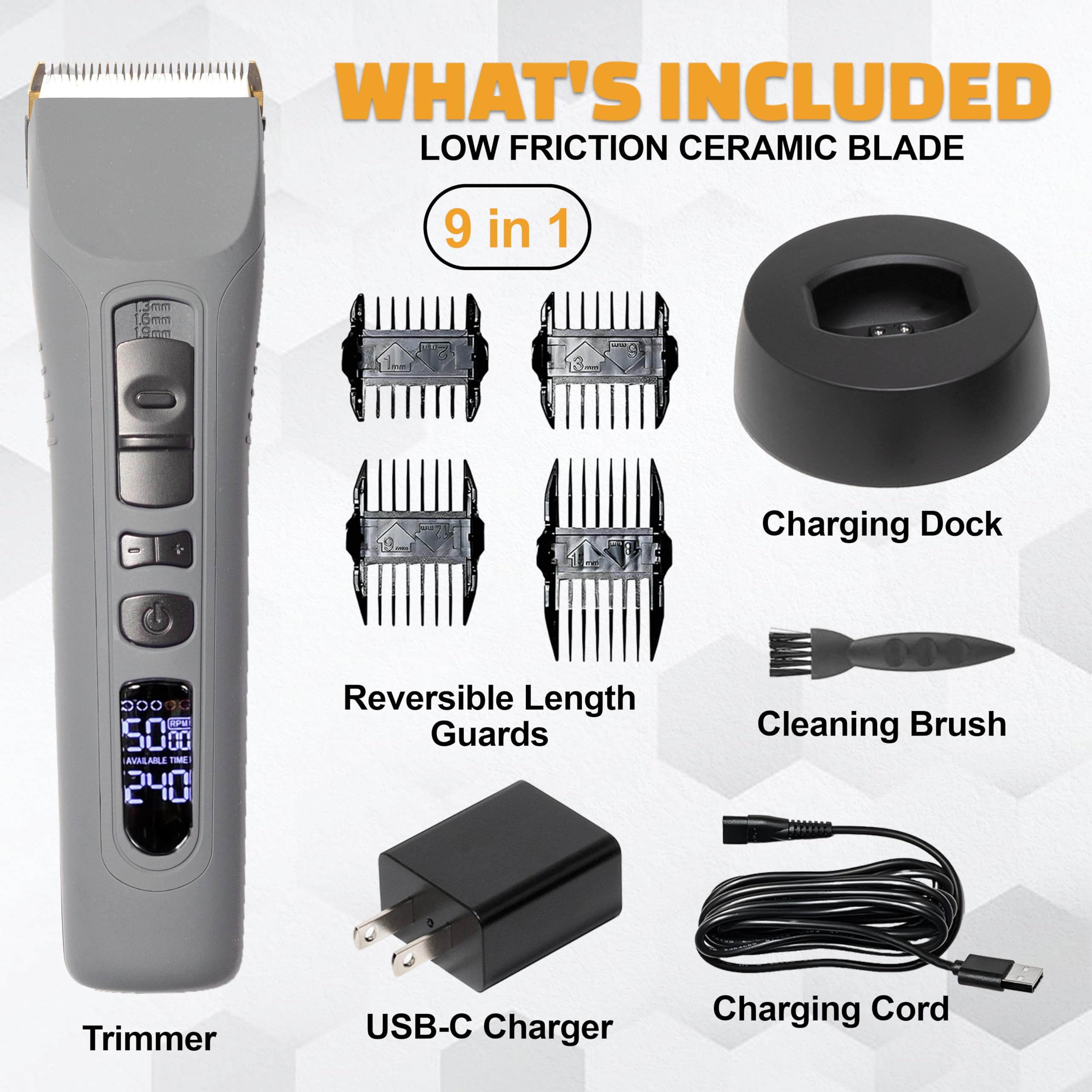 Foto 3 pulgar | Recortadora de Barba Brio Beardscape V1 Professional para Hombre Gris - Venta Internacional