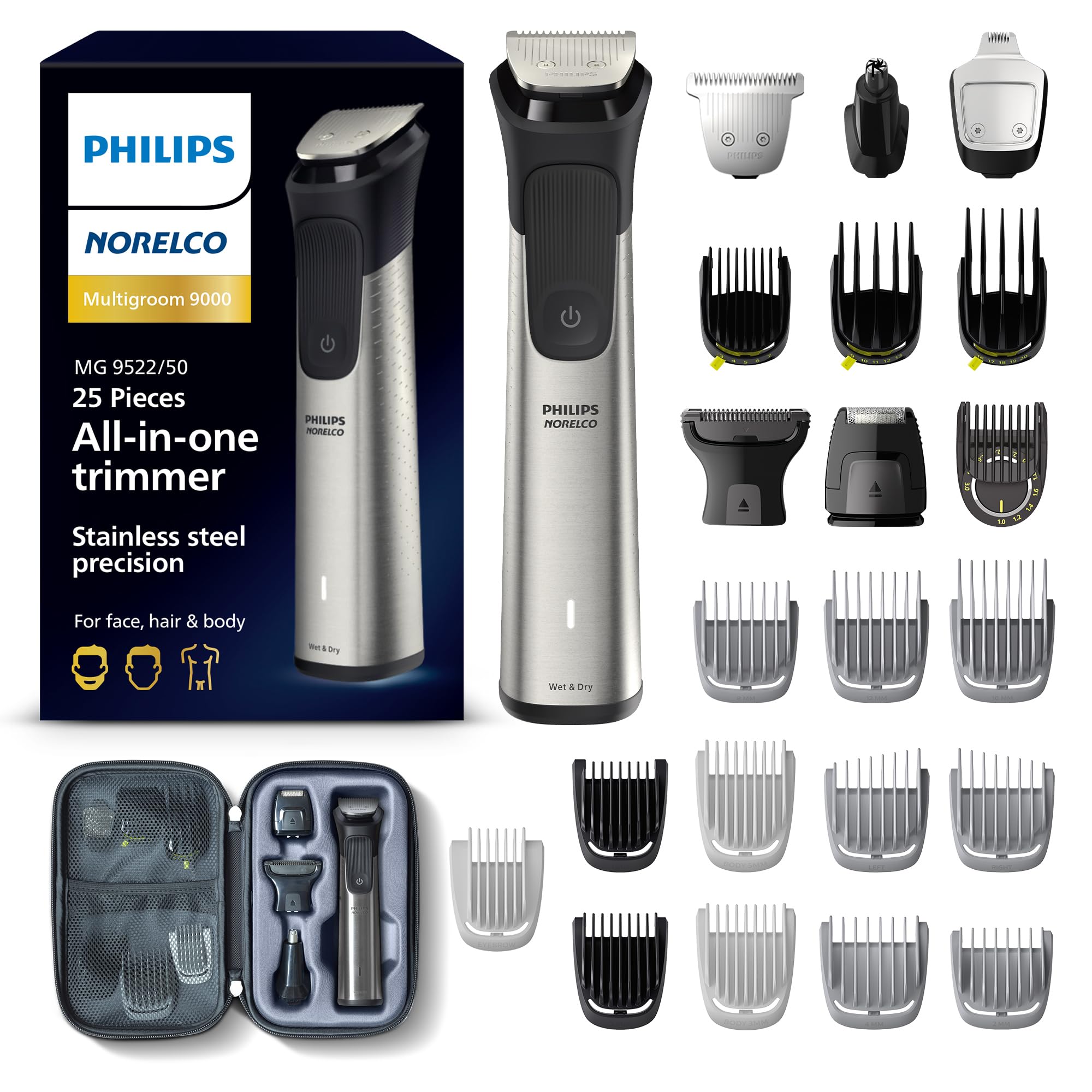 Kit De Aseo Philips Norelco Multi Groomer Mg9522/50 Para Hombre - Venta Internacional.