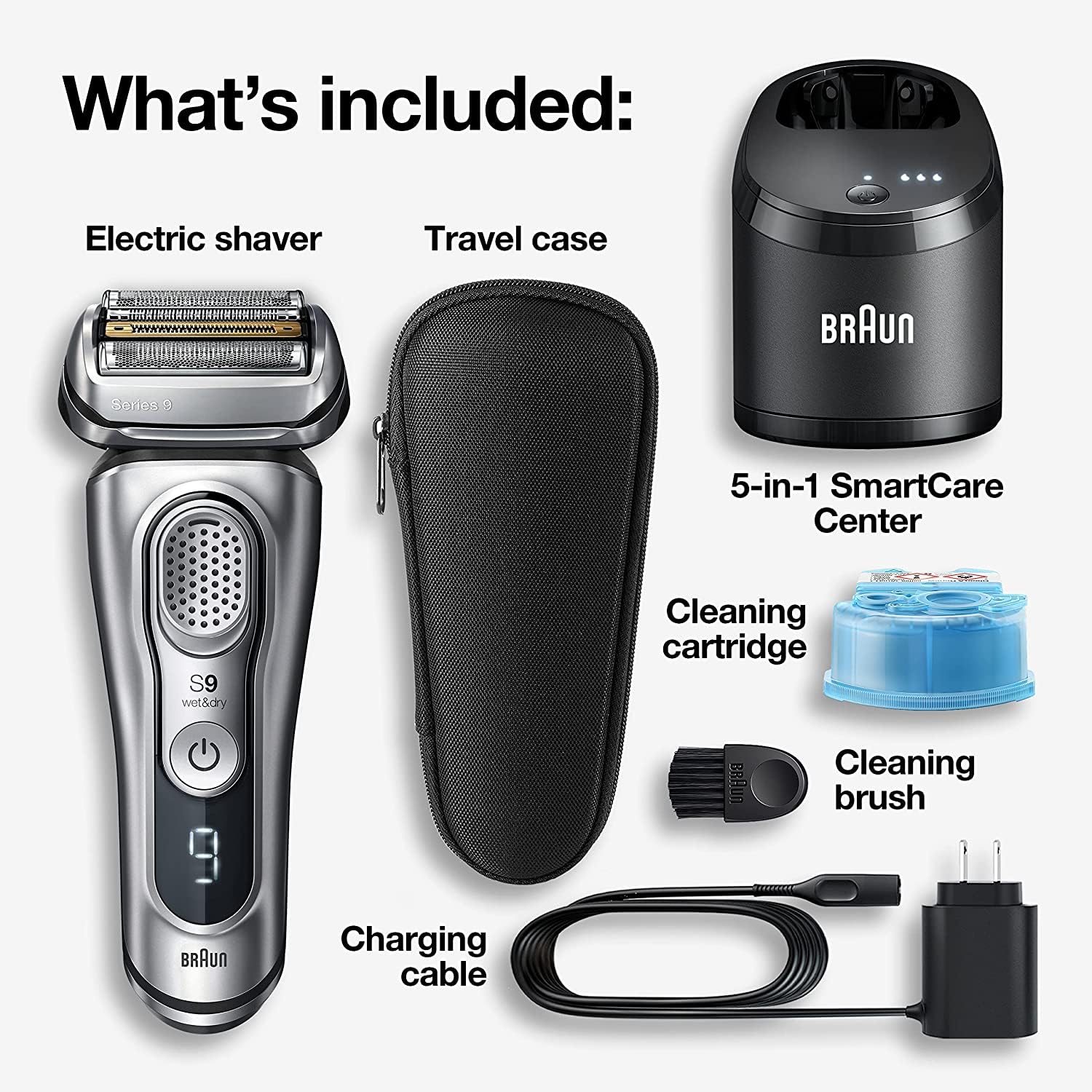 Foto 3 | Maquinilla de Afeitar Eléctrica Braun Series 9 9390 CC Impermeable para Hombre - Venta Internacional
