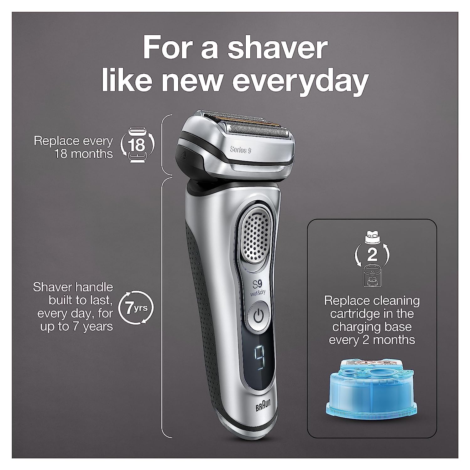Foto 4 | Maquinilla de Afeitar Eléctrica Braun Series 9 9390 CC Impermeable para Hombre - Venta Internacional