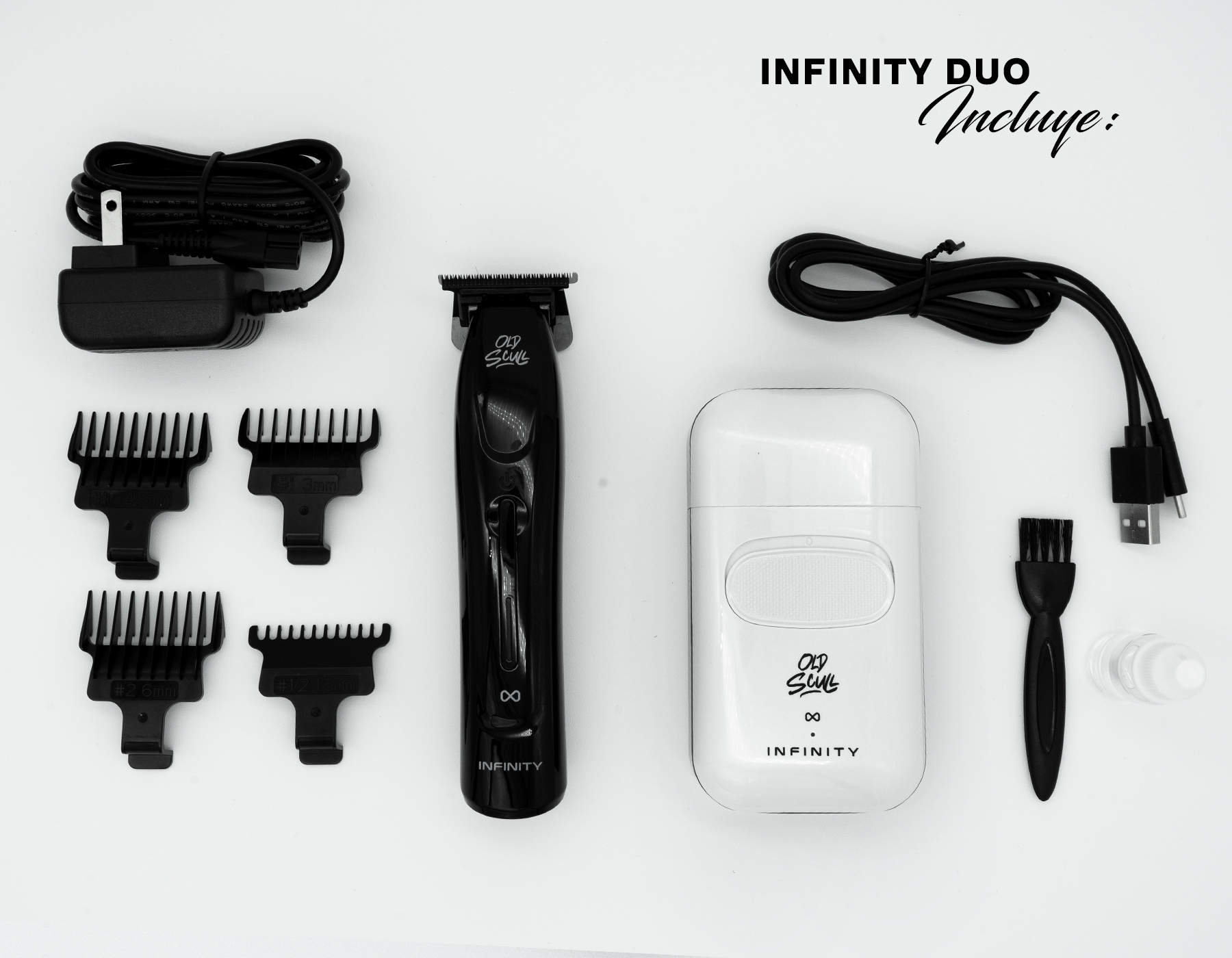 Foto 6 pulgar | Barber Set Old Scull Infinity Clipper + Trimmer + Shaver