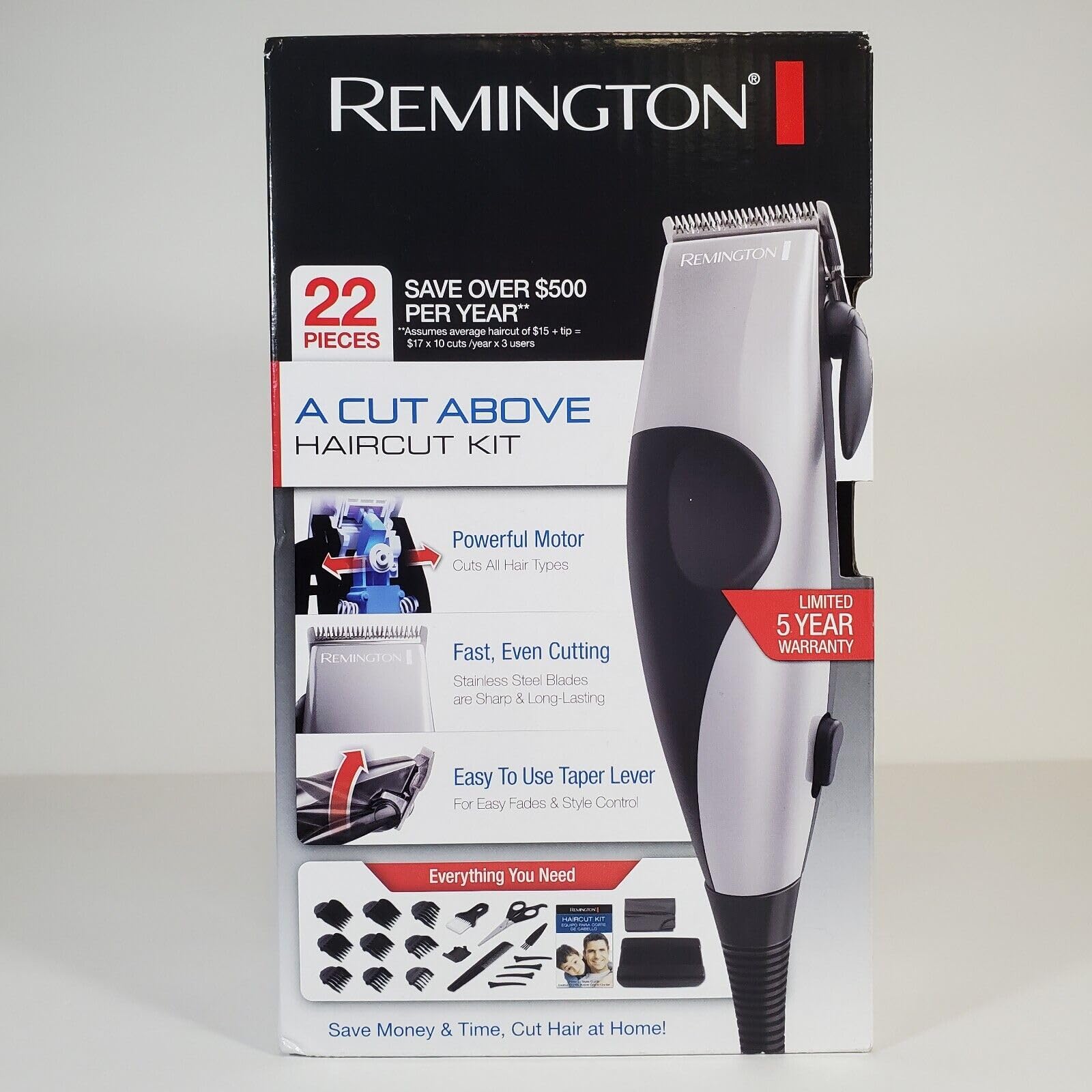 Foto 3 pulgar | Kit De Corte De Pelo Remington Hc-80 Precision De 22 Piezas Con Cable - Venta Internacional.