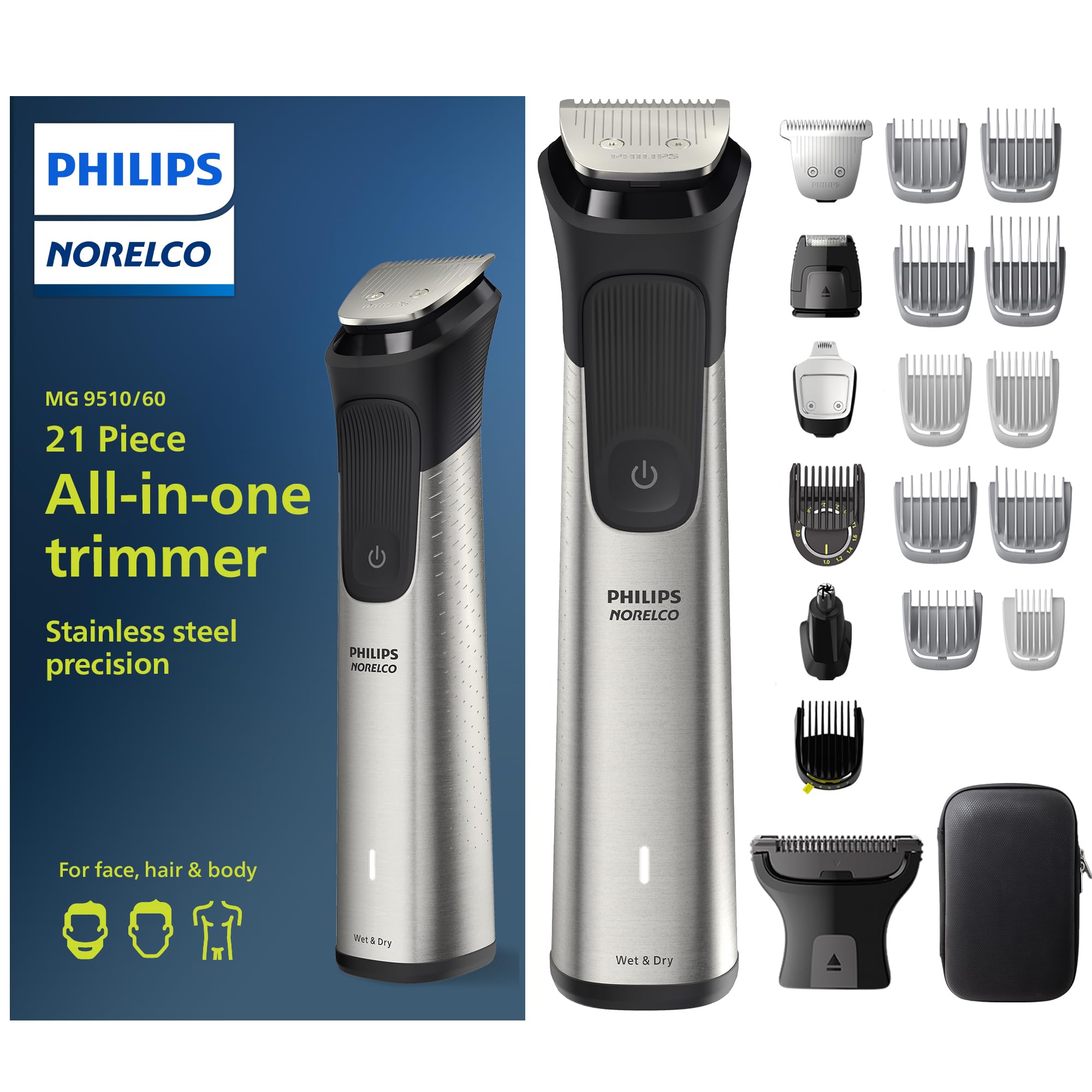Foto 2 pulgar | Kit De Aseo Philips Norelco Multigroom Series 9000 Mg9510/60 - Venta Internacional.