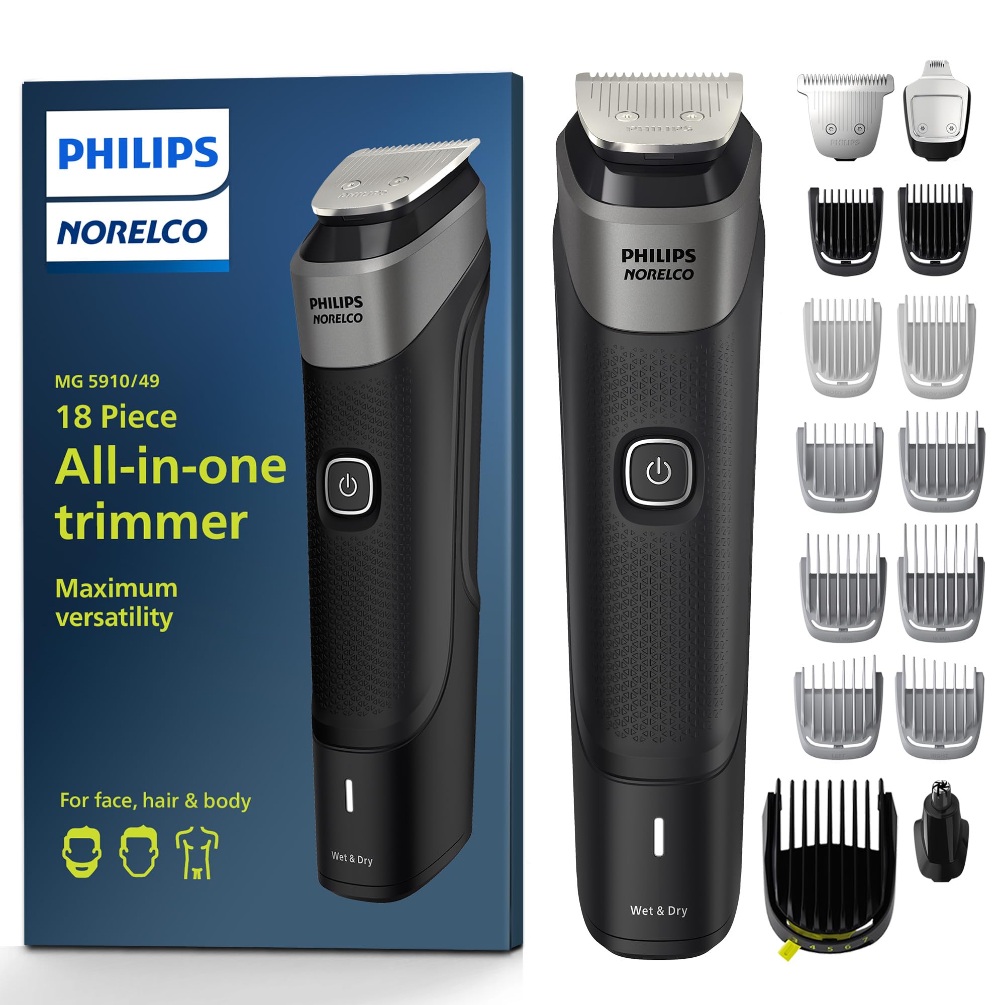 Foto 2 pulgar | Recortadora Philips Norelco Multigroom Series 5000 Mg5910/49 Para Hombre - Venta Internacional.