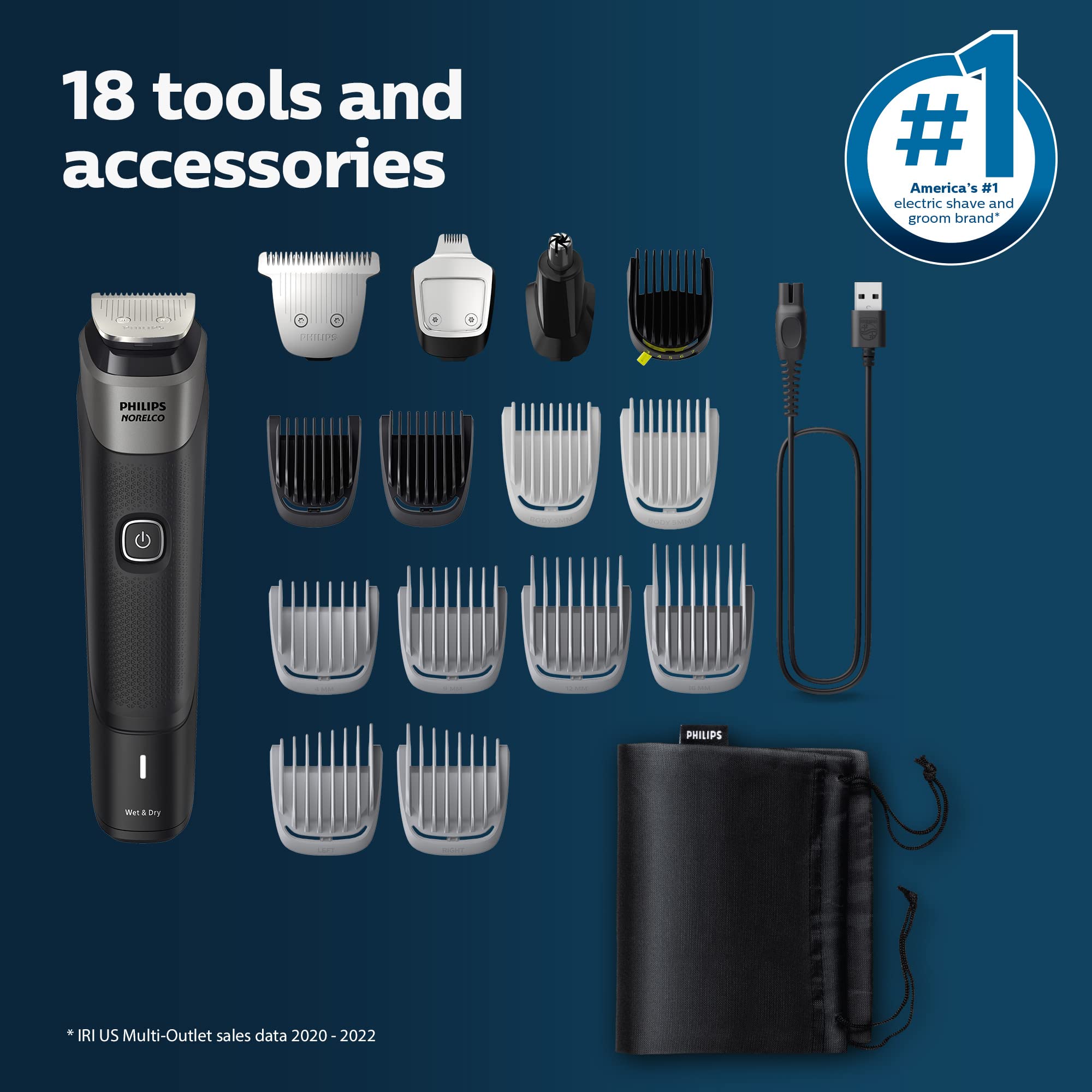 Foto 7 pulgar | Recortadora Philips Norelco Multigroom Series 5000 Mg5910/49 Para Hombre - Venta Internacional.