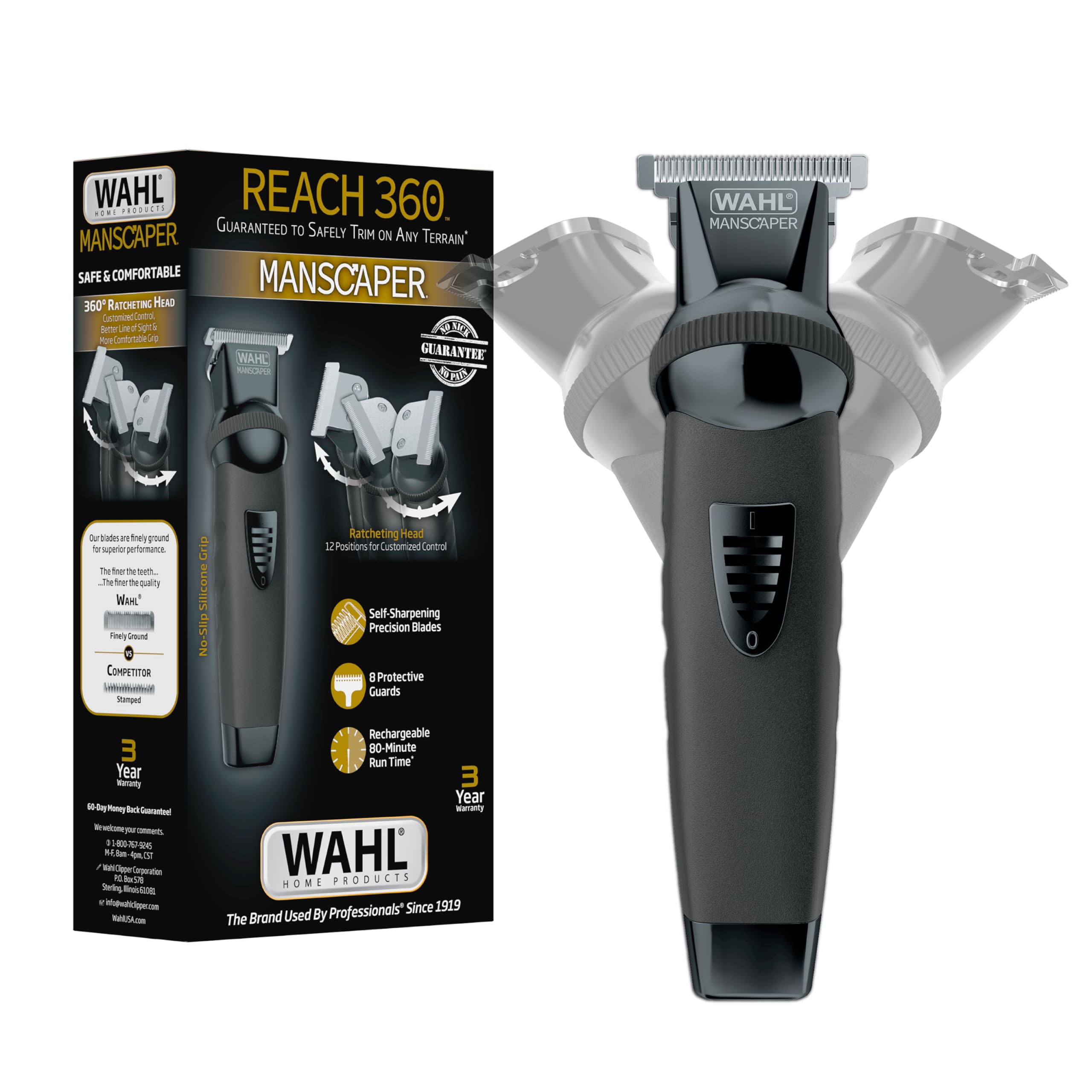 Foto 2 pulgar | Trimmer Wahl Manscaper  Reach 360 Con Cabezal De Trinquete Inalámbrico - Venta Internacional.