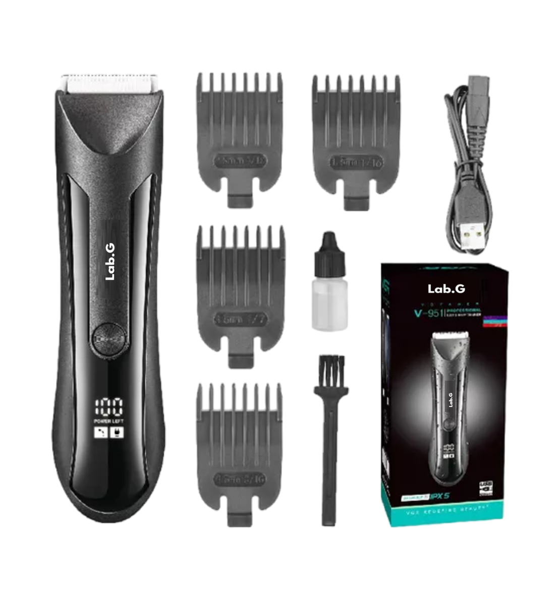 Kit De Maquina Rasuradora Barba Y Corporal Electricas De Hombre