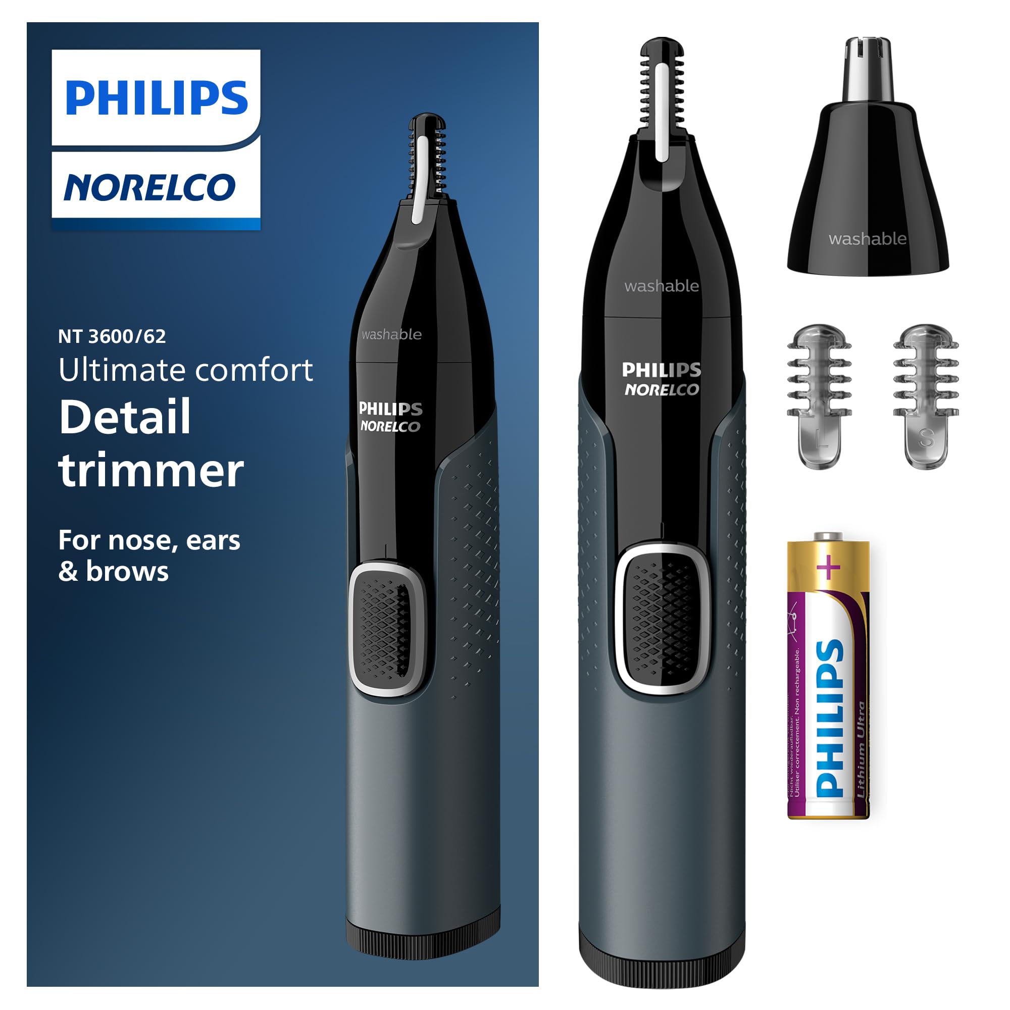 Recortador De Nariz Philips Norelco Nt3600/62 Para Nariz, Orejas Y Cejas - Venta Internacional.