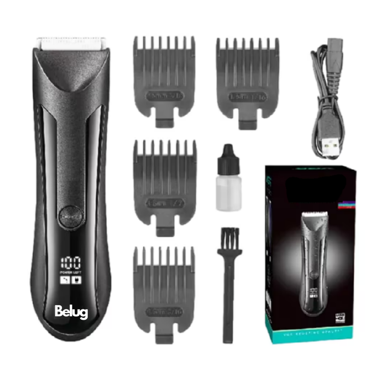 Foto 2 pulgar | Kit De Maquina Rasuradora Barba Y Corporal Electricas Belug  De Hombre