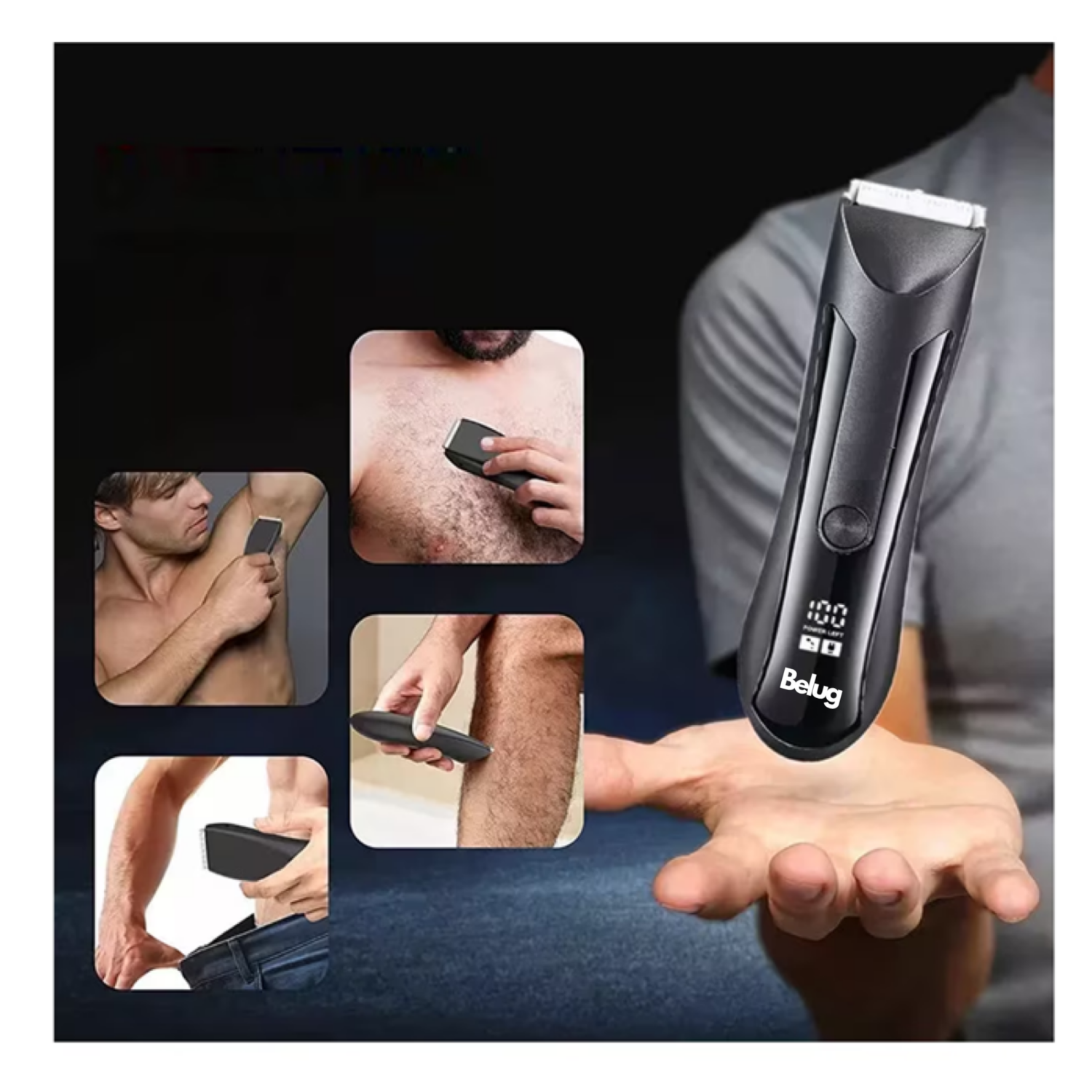 Foto 4 pulgar | Kit De Maquina Rasuradora Barba Y Corporal Electricas Belug  De Hombre