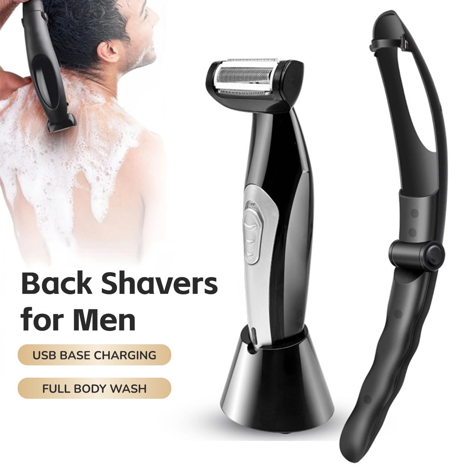 Foto 3 pulgar | Afeitadora Corporal Yoidesu Para Hombre Back Shaver Wed/dry Con Mango - Venta Internacional.