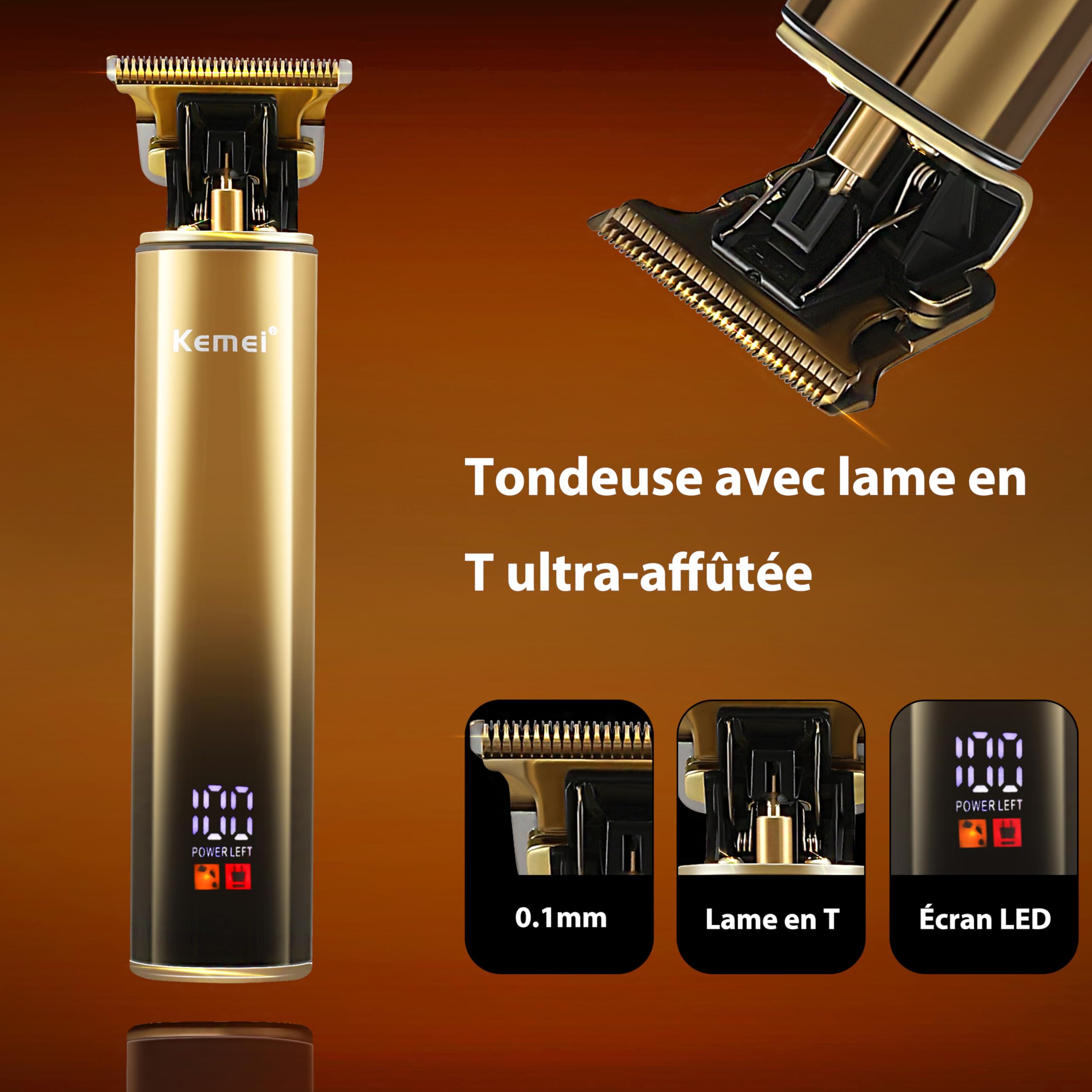 Foto 3 pulgar | Afeitadora Eléctrica Razor Kemei Bald Head Shaver Para Hombre - Venta Internacional.
