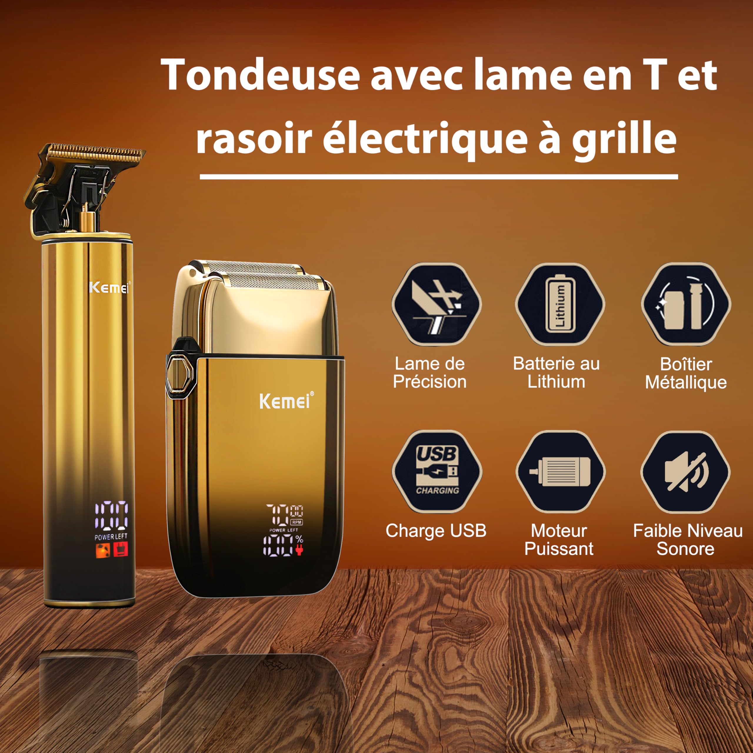 Foto 5 pulgar | Afeitadora Eléctrica Razor Kemei Bald Head Shaver Para Hombre - Venta Internacional.