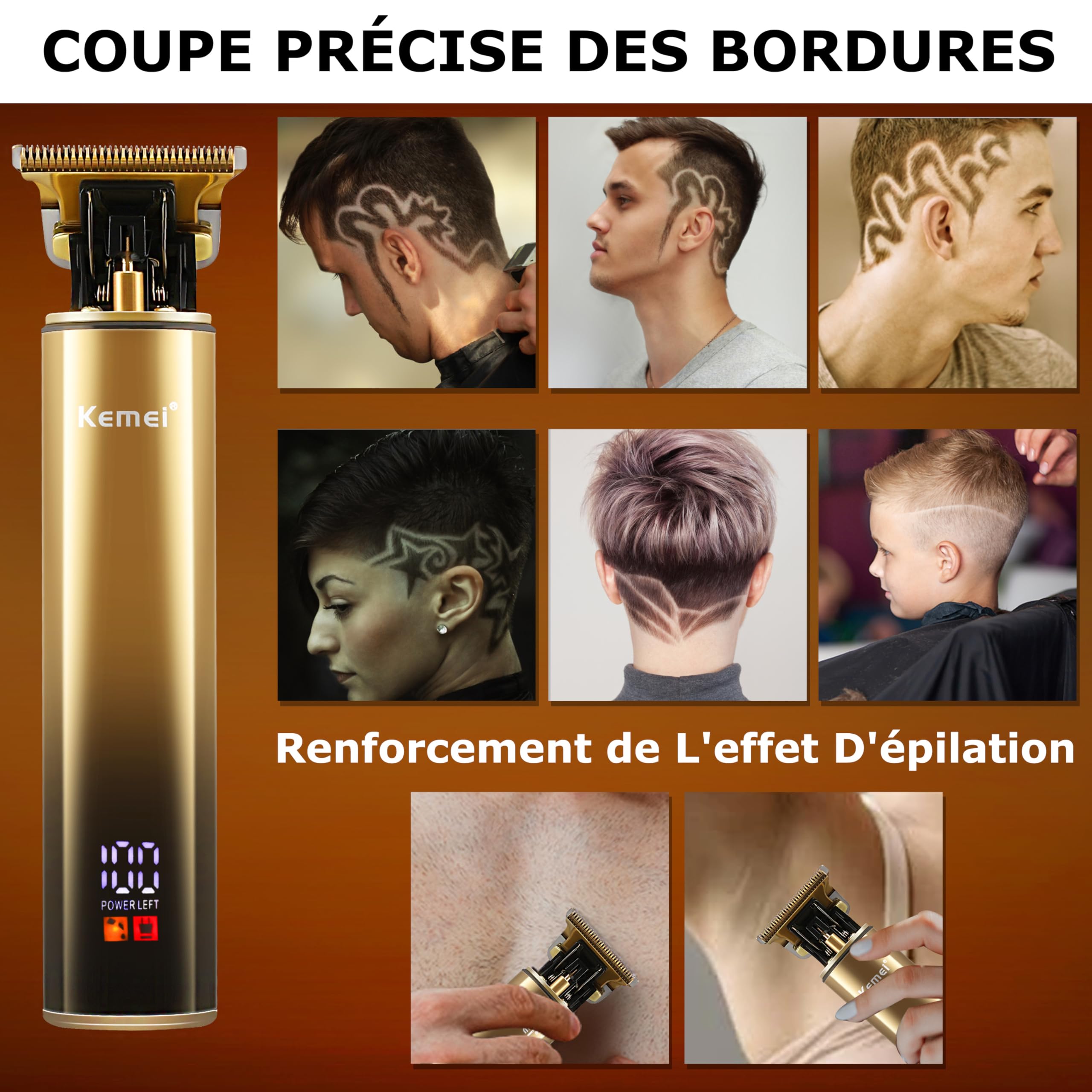 Foto 8 pulgar | Afeitadora Eléctrica Razor Kemei Bald Head Shaver Para Hombre - Venta Internacional.