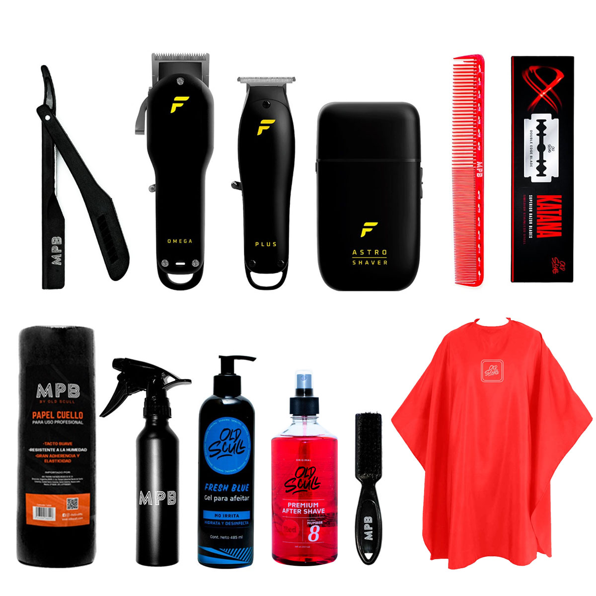 Foto 1 | Super Essential Combo Kit De Barbería Clipper + Trimmer + Shaver Old Scull