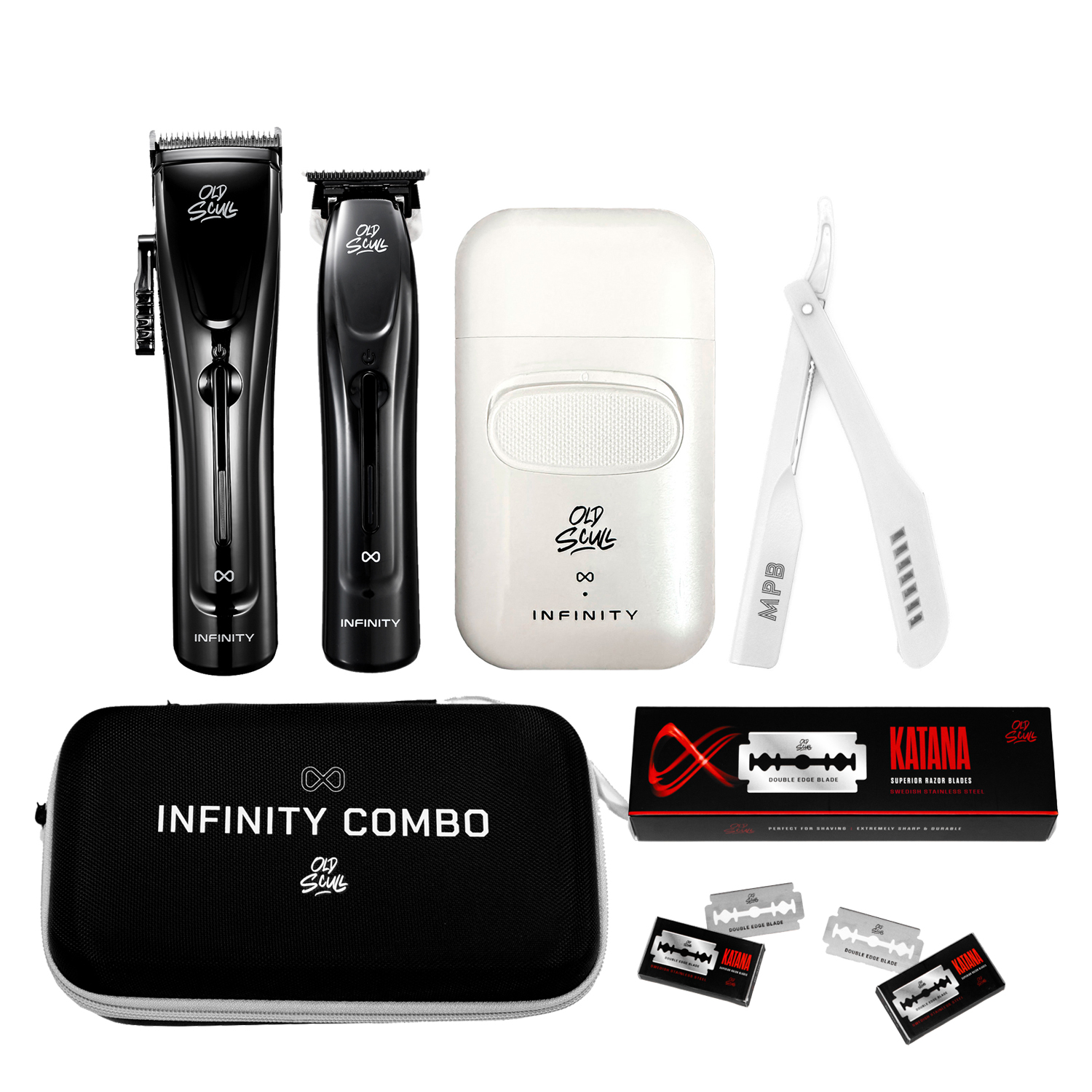 Foto 2 pulgar | Barber Set Plus Old Scull Infinity Clipper + Infinity Trimmer + Infinity Shaver