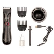 Foto 1 | Recortadora De Barba Timco Pgh102 Inalambrica Con Accesorios Y Base De Carga Negra