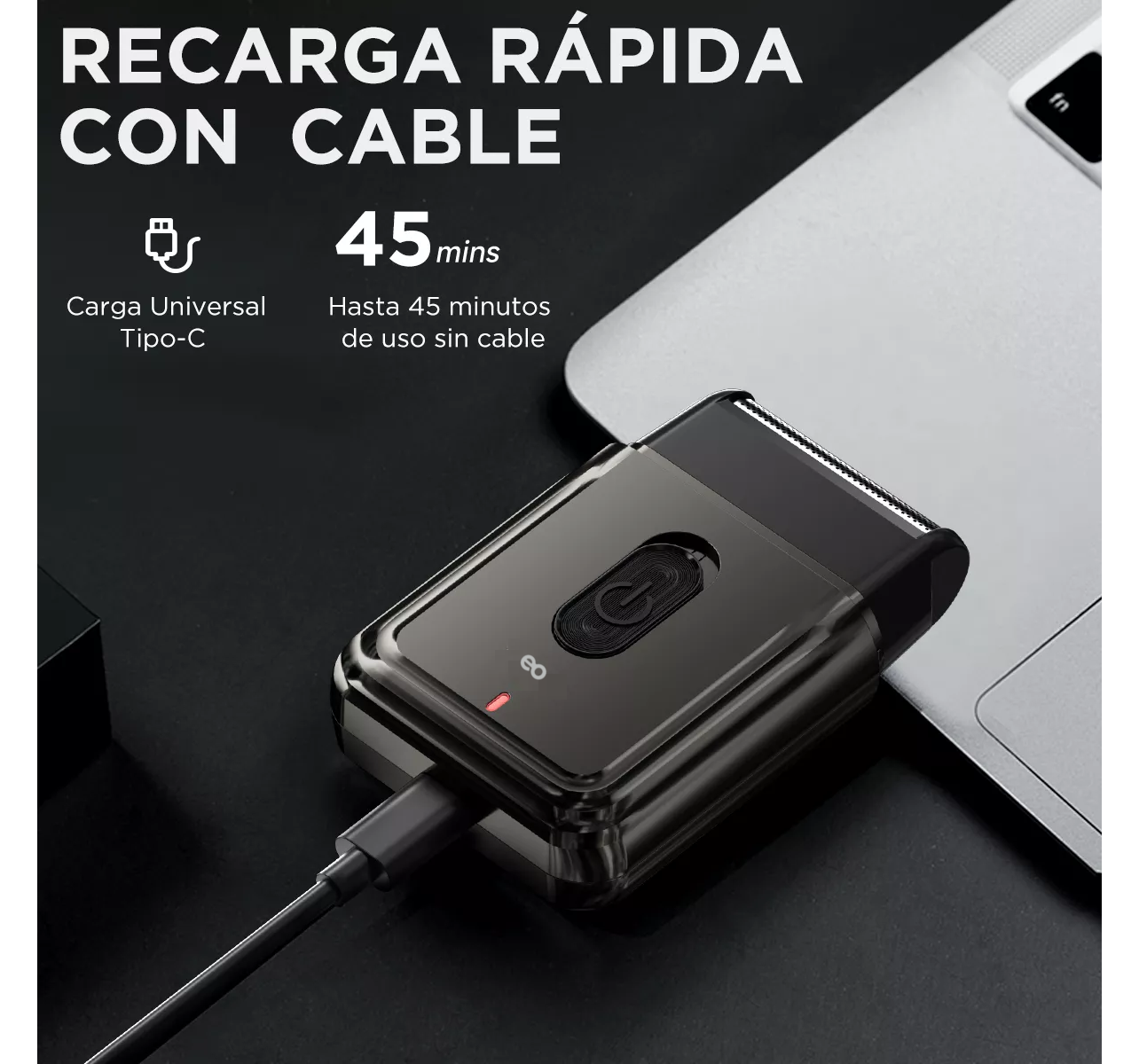Foto 5 pulgar | Mini Rasuradora Afeitadora Eléctrica Uso Flexible Eo Safe Imports  Esi-19277 Negro