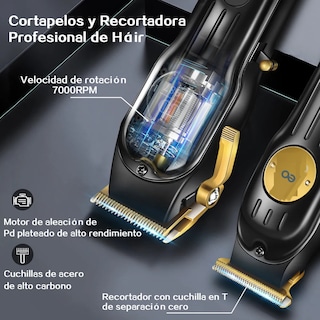 Foto 2 | Maquinas Para Cabello Con Pantalla Led, 9 Peines Guía Y Capa. Eo Safe Imports Esi-19272 Multicolor