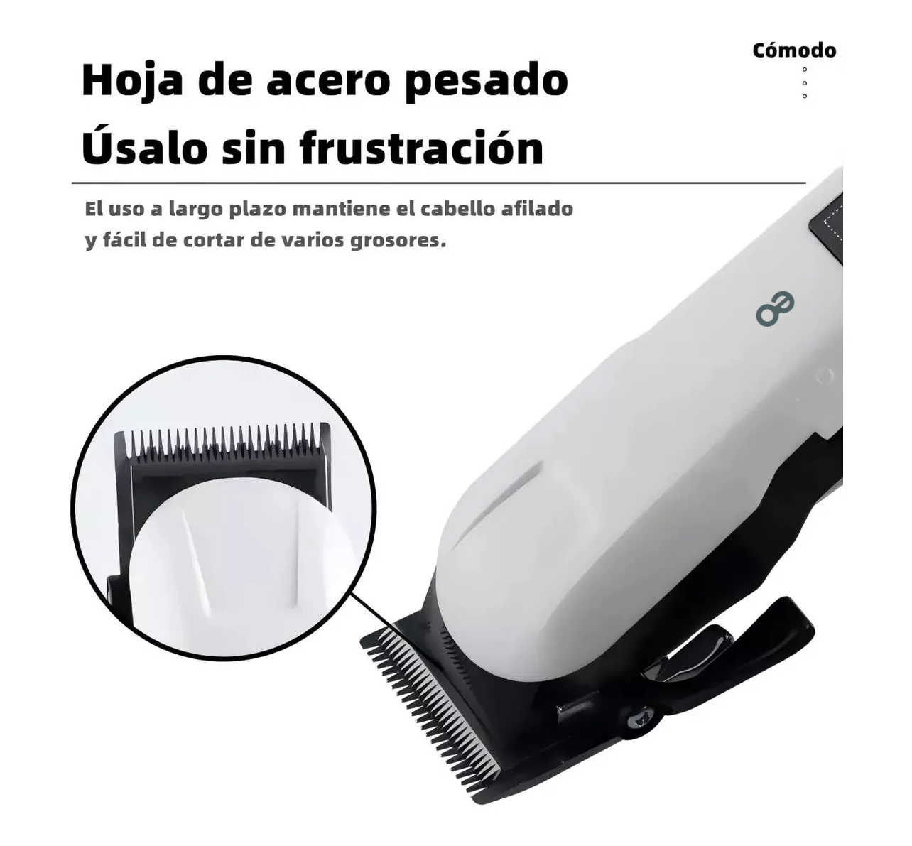 Foto 3 | Maquina Para Cortar Cabello Cortadora De Pelo Inalámbrica Eo Safe Imports Esi-19274 Blanco