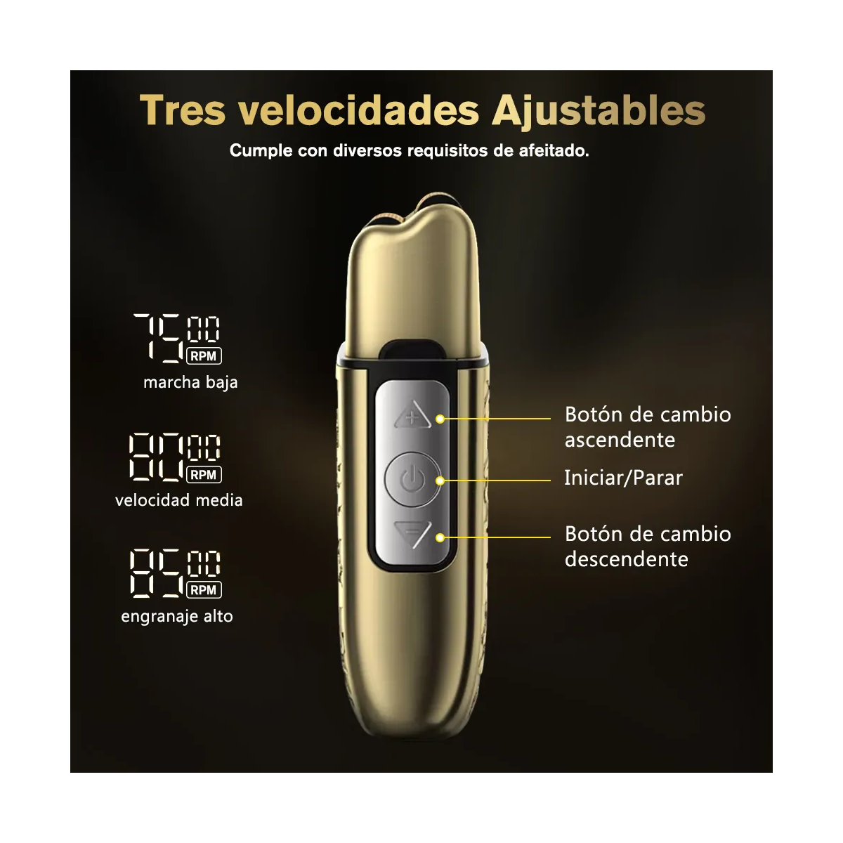 Foto 5 pulgar | Rasuradora Eléctrica Barba Cortadora Inalámbrica Eo Safe Imports Esi-19293 Dorado