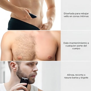 Foto 2 | Rasuradora Eléctrica Cuerpo Y Barba Eo Safe Imports Esi-19284 Negro
