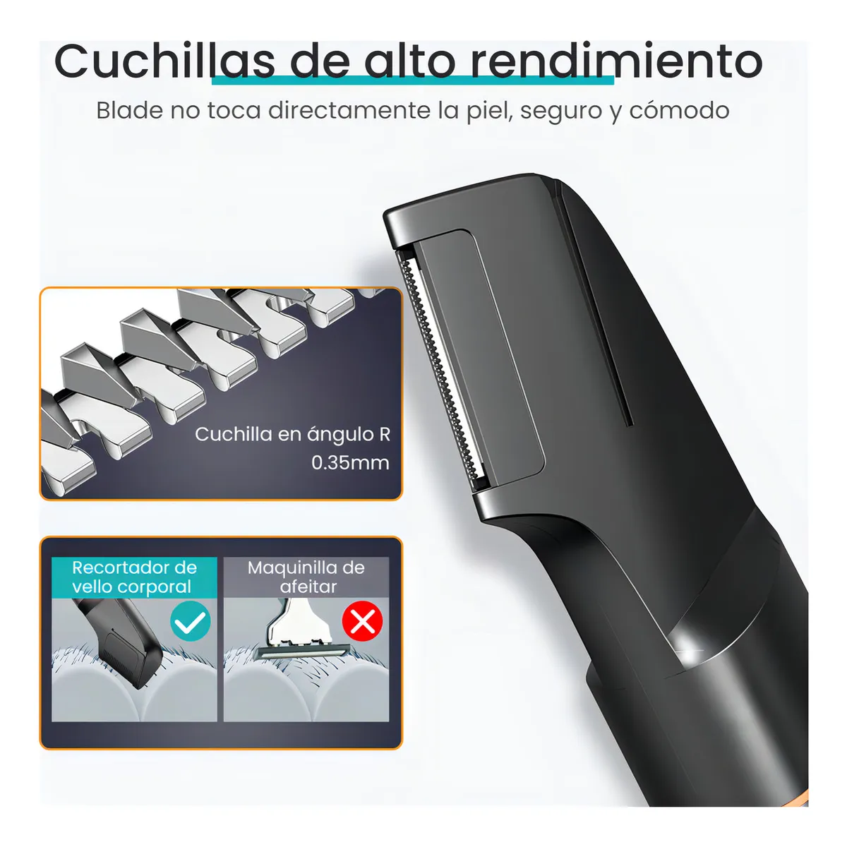 Foto 6 pulgar | Rasuradora Gris Y Negra 127v Eo Safe Imports Esi-19285 Negro