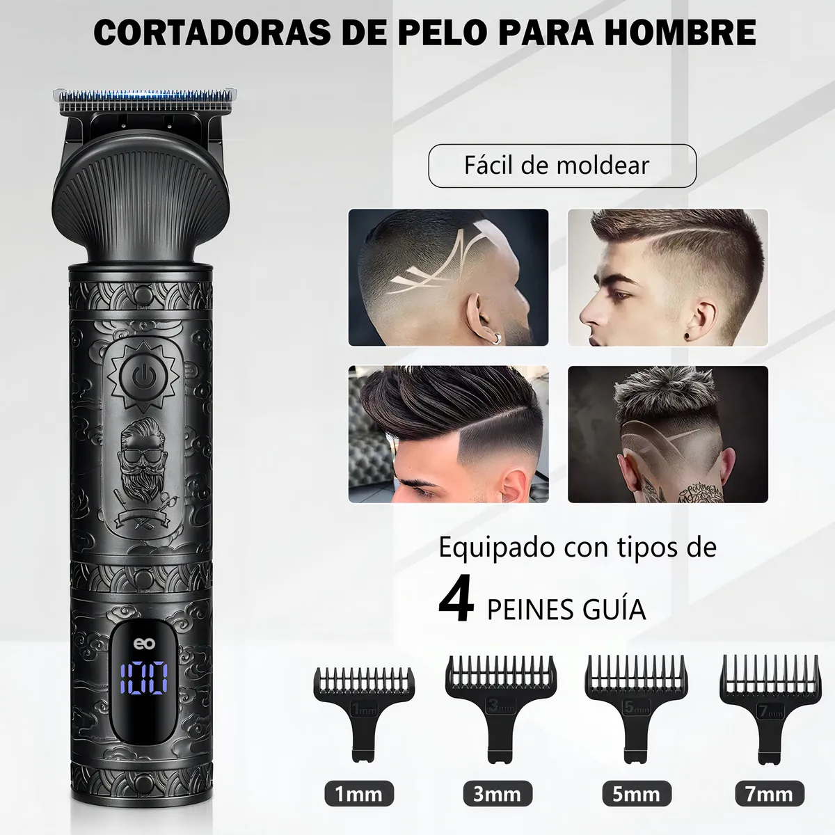Foto 6 pulgar | Rasuradora Eléctrica Cortadora De Pelo Eo Safe Imports Esi-19287 Negro