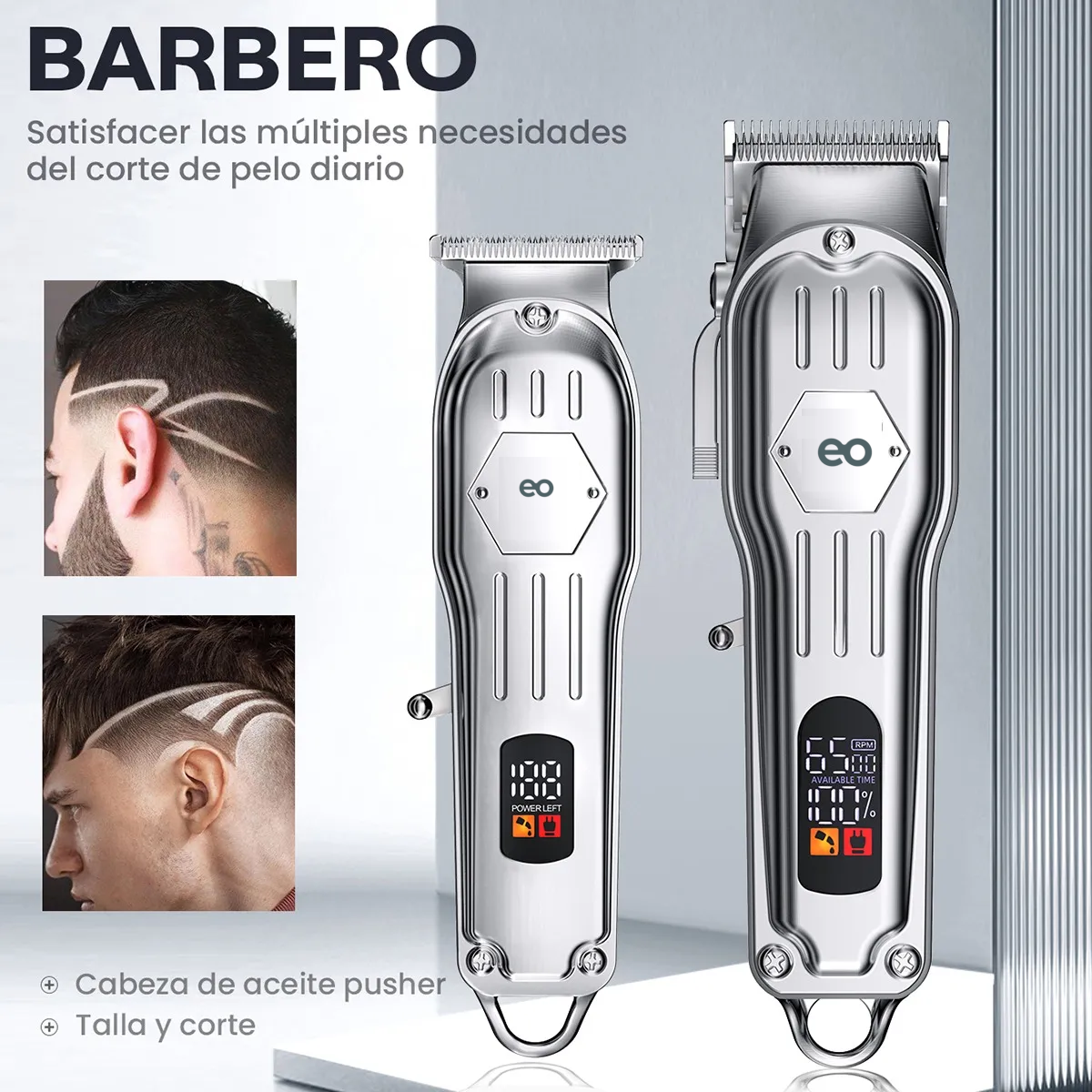 Foto 3 pulgar | Kit De Cortadoras Profesional Maquinas Para Cabello Eo Safe Imports Esi-19270 Plata