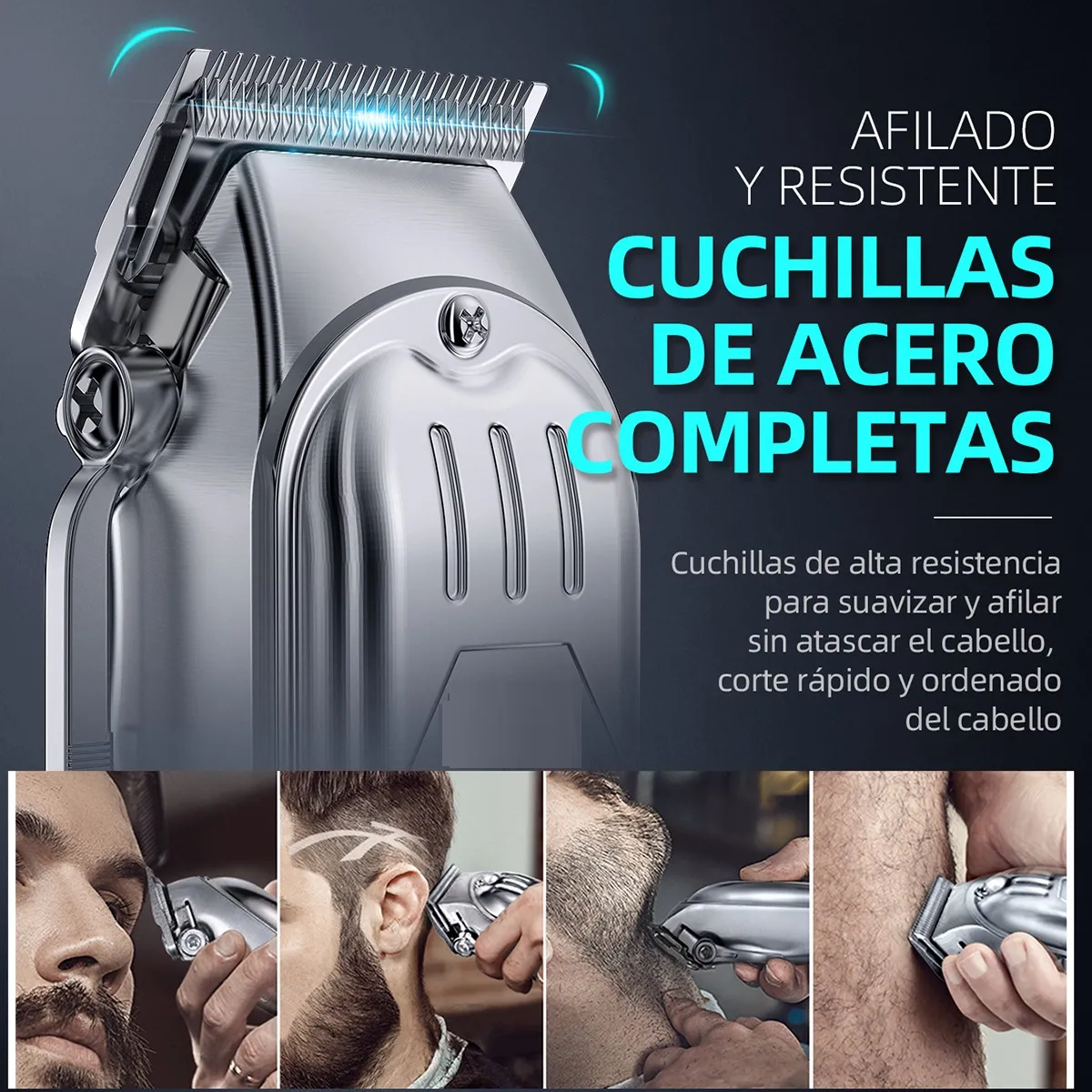Foto 3 | Kit De Cortadoras Profesional Maquinas Para Cabello Eo Safe Imports Esi-19270 Plata