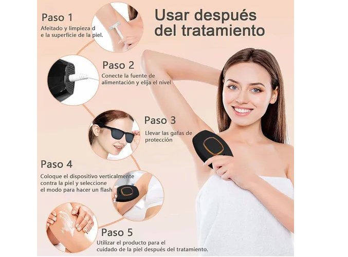 Foto 5 pulgar | Xtellar Depiladora Láser De Luz Pulsada Ipl – Transforma Tu Rutina De Belleza Con Depilación Indolora Y Permanente.