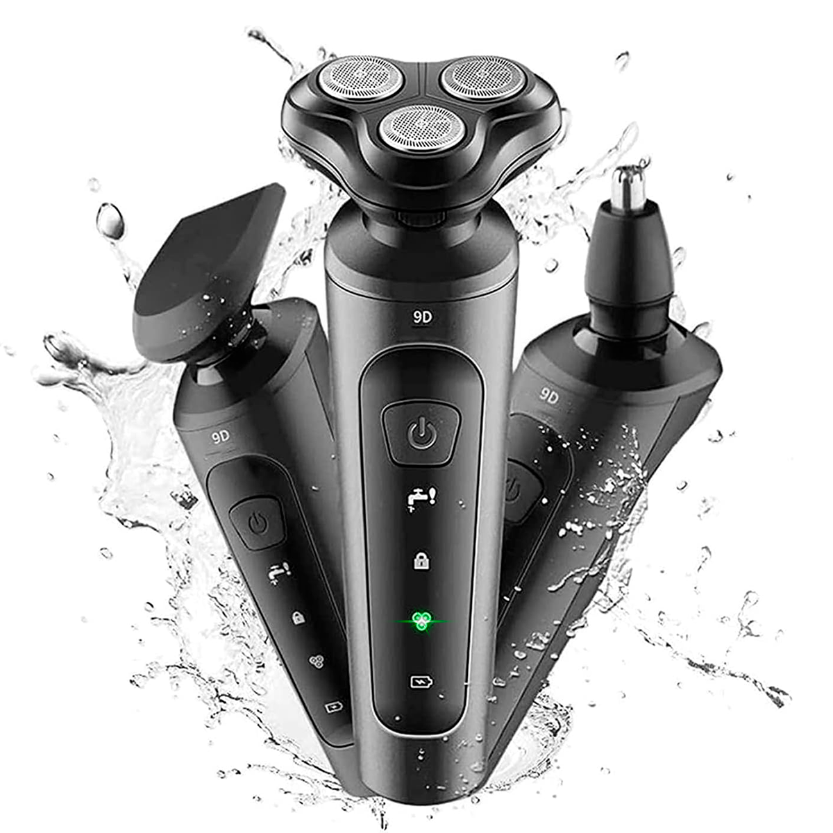 Rasuradora Electrica 3en1 Barba Nariz Y Cabello Con Cambio De Cabezales