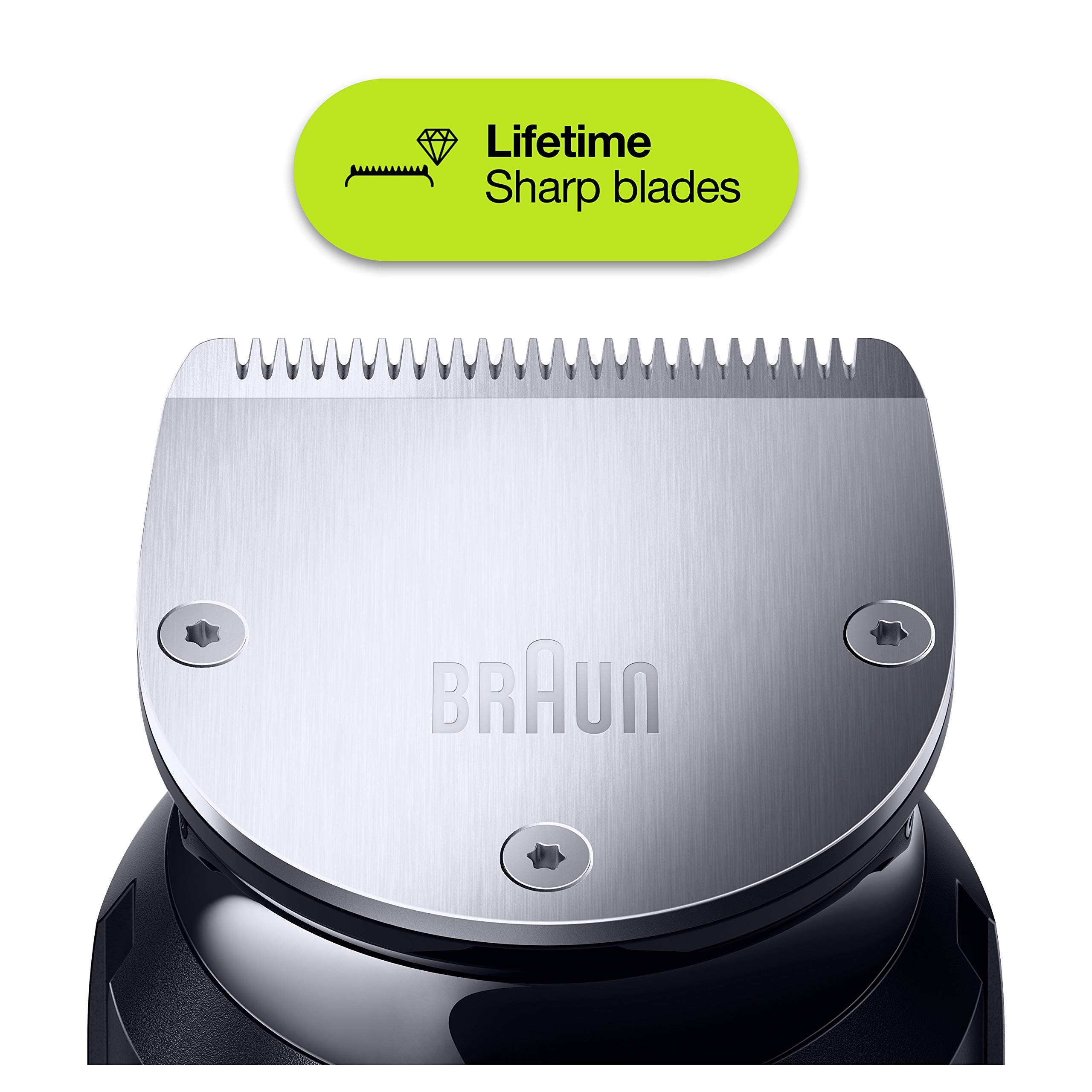Foto 3 | Recortadora Braun Con Detalles De Barba, Inalámbrica, Recargable, Plateada - Venta Internacional.