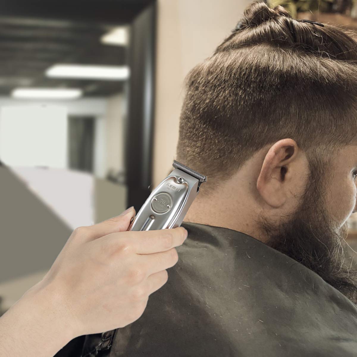 Foto 8 pulgar | Recortadora De Barba Y Pelo Kemei Professional Inalámbrica En T Blade 1949 - Venta Internacional.