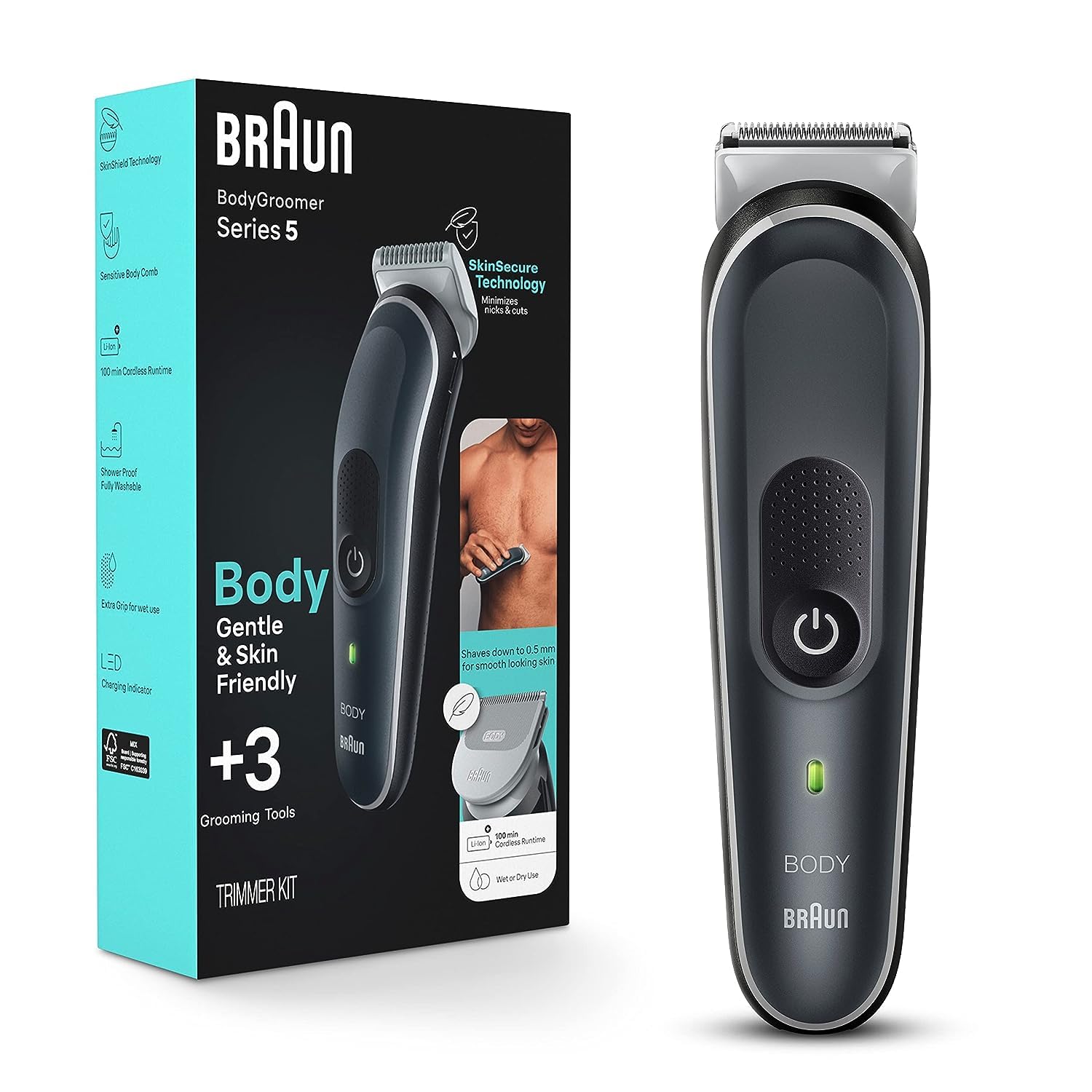Foto 1 | Peluquería Corporal Braun Bg5340 Para Hombre Con Tecnología Skinshield - Venta Internacional.