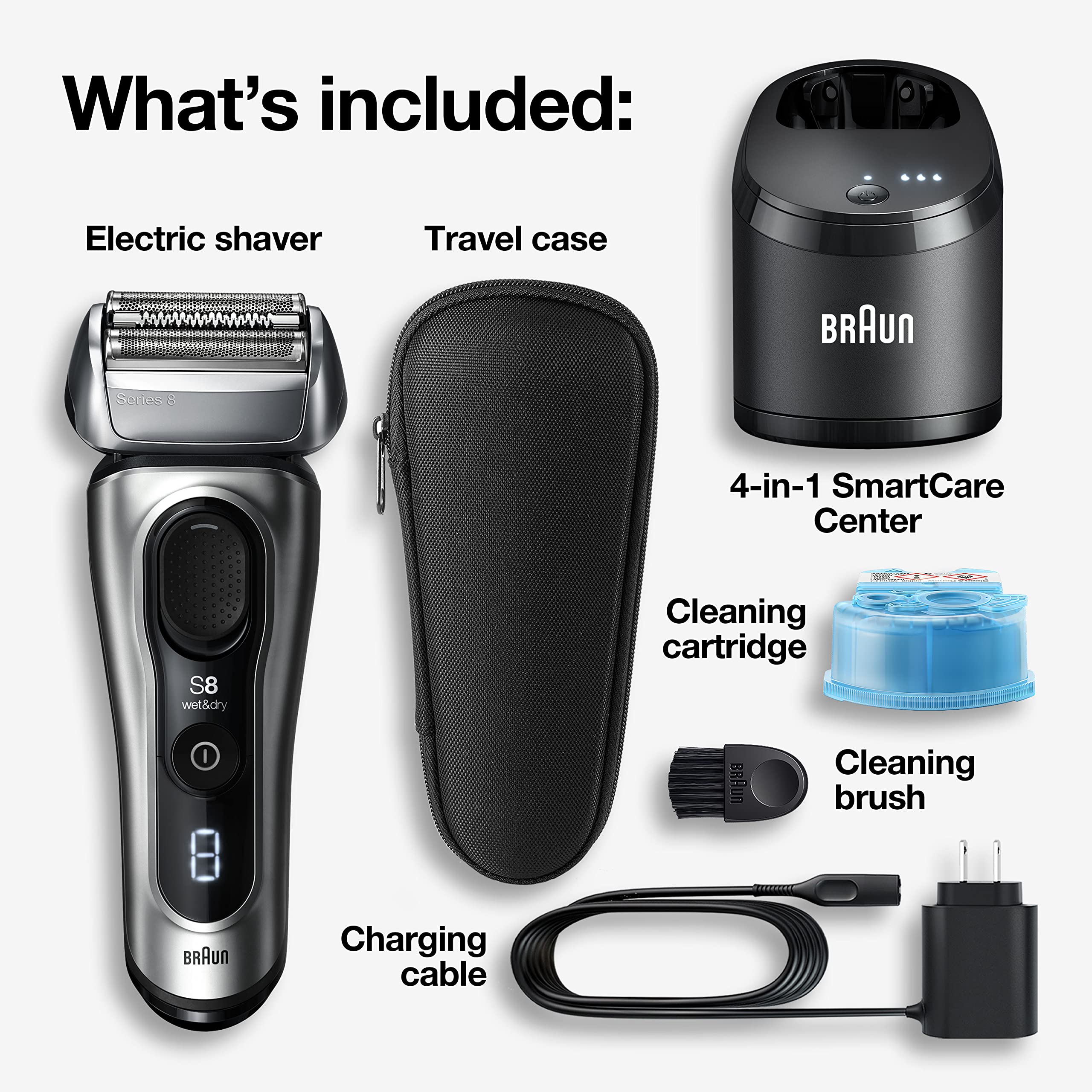 Foto 4 pulgar | Maquinilla De Afeitar Eléctrica Braun Series 8 8457 Cc Para Hombre Con Recortadora - Venta Internacional.