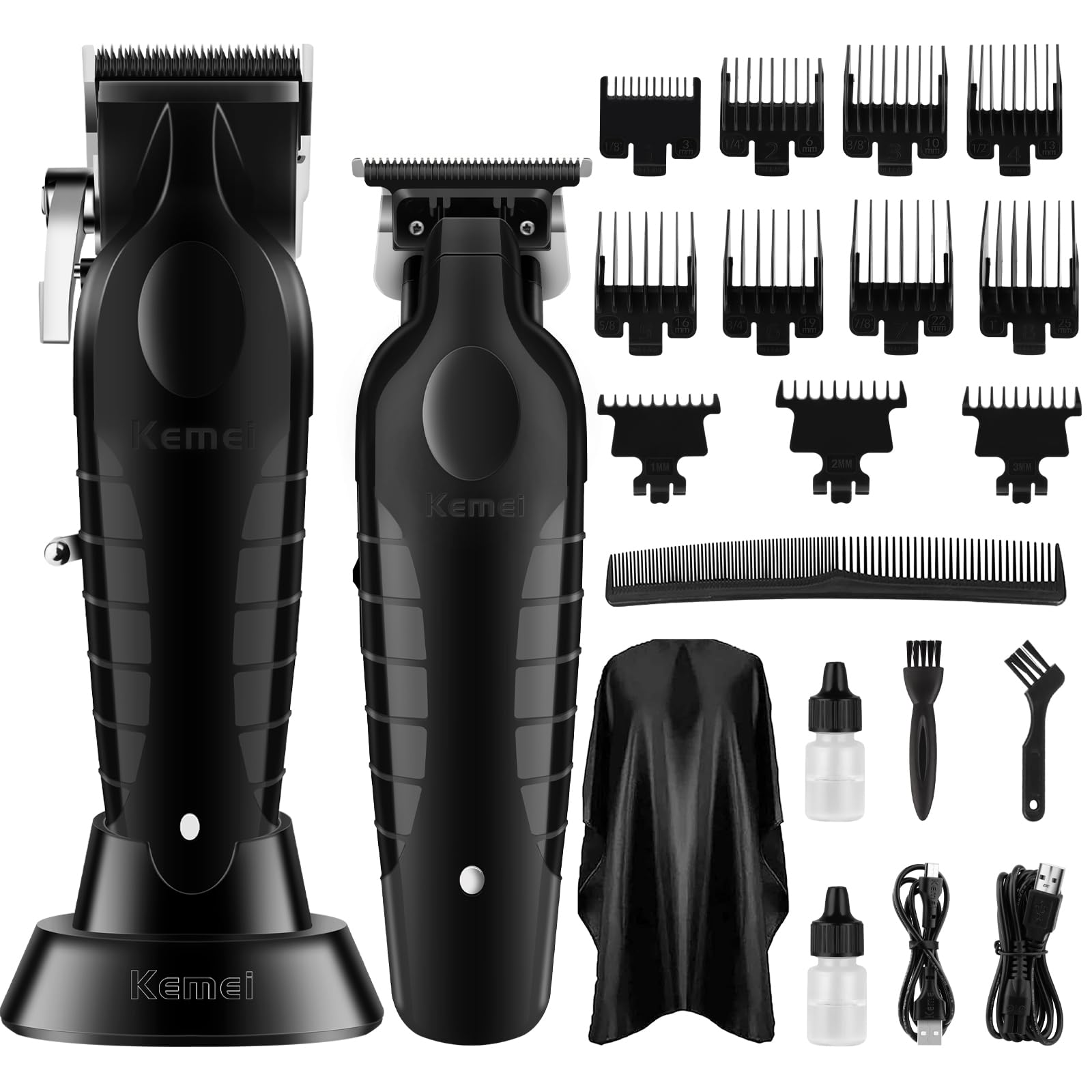 Foto 1 | Set De Cortapelos Y Recortadoras Kemei Black Professional - Venta Internacional.