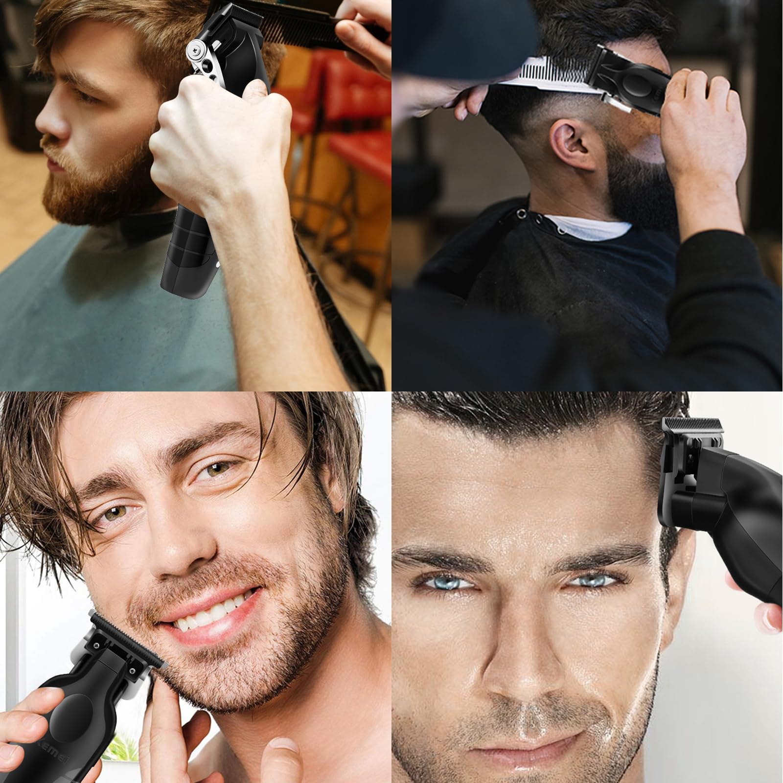 Foto 7 | Set De Cortapelos Y Recortadoras Kemei Black Professional - Venta Internacional.