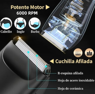 Foto 3 | Xtellar Rasuradora Eléctrica, Portátil Y Recargable, Con Kit Cortadora De Cabello Para Cuerpo Y Barba