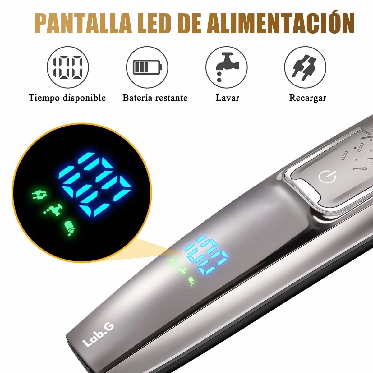 Foto 4 pulgar | Cortapelo Hombre 12 En 1 Afeitador Eléctrica Recortadora Barba Lab.g Multicolor