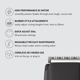 Foto 2 | Recortadora De Barba Panasonic Er-gb96-k, 58 Ajustes De Longitud, Color Negro - Venta Internacional.