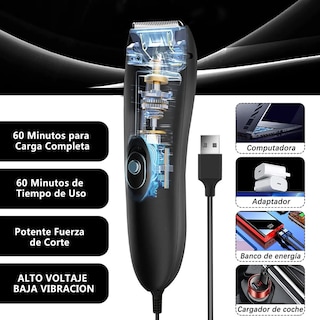 Foto 2 | Rasuradora Eléctrica Corporal Zonas Intimas Negro