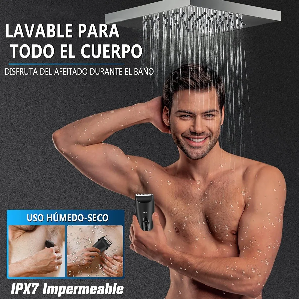 Foto 4 pulgar | Rasuradora Eléctrica Corporal Zonas Intimas  Negro