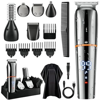 Foto 5 | Rasuradora Eléctrica Afeitadora Kit De Barba Hombre 13 En 1 Gris