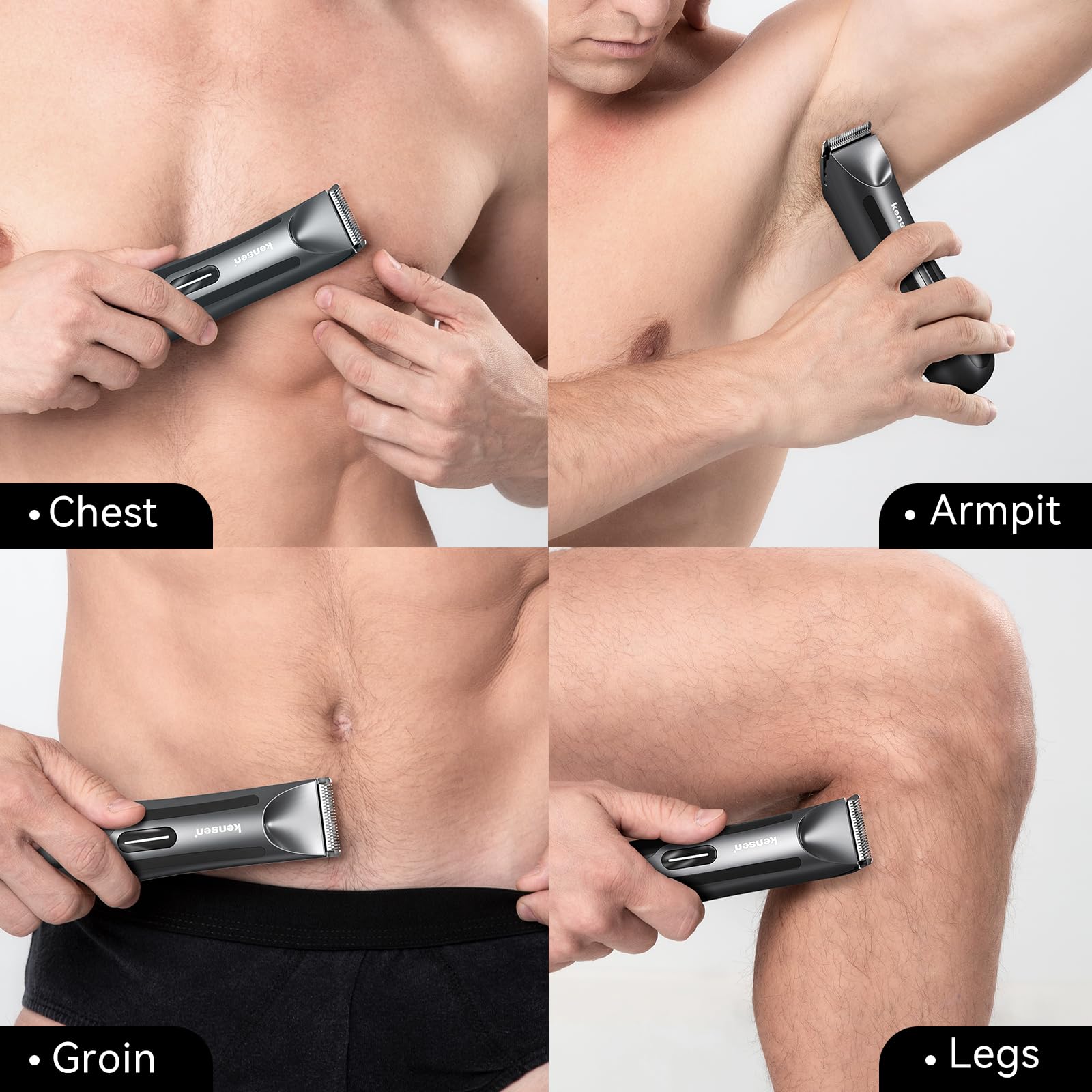 Foto 4 pulgar | Recortadora De Vello Corporal Kensen, Recortadora De Ingles Eléctrica Para Hombre - Venta Internacional.