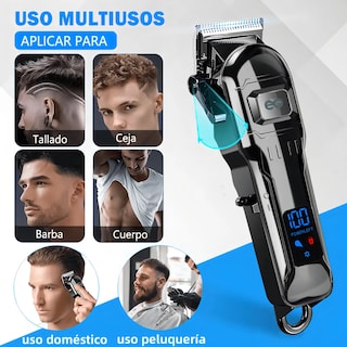 Foto 2 | Máquina Para Cortar Cabello Cortadora De Pelo Profesional Inalámbrica Recargable Eo Safe Importsesi-19273 Negro