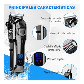 Foto 3 | Máquina Para Cortar Cabello Cortadora De Pelo Profesional Inalámbrica Recargable Eo Safe Importsesi-19273 Negro