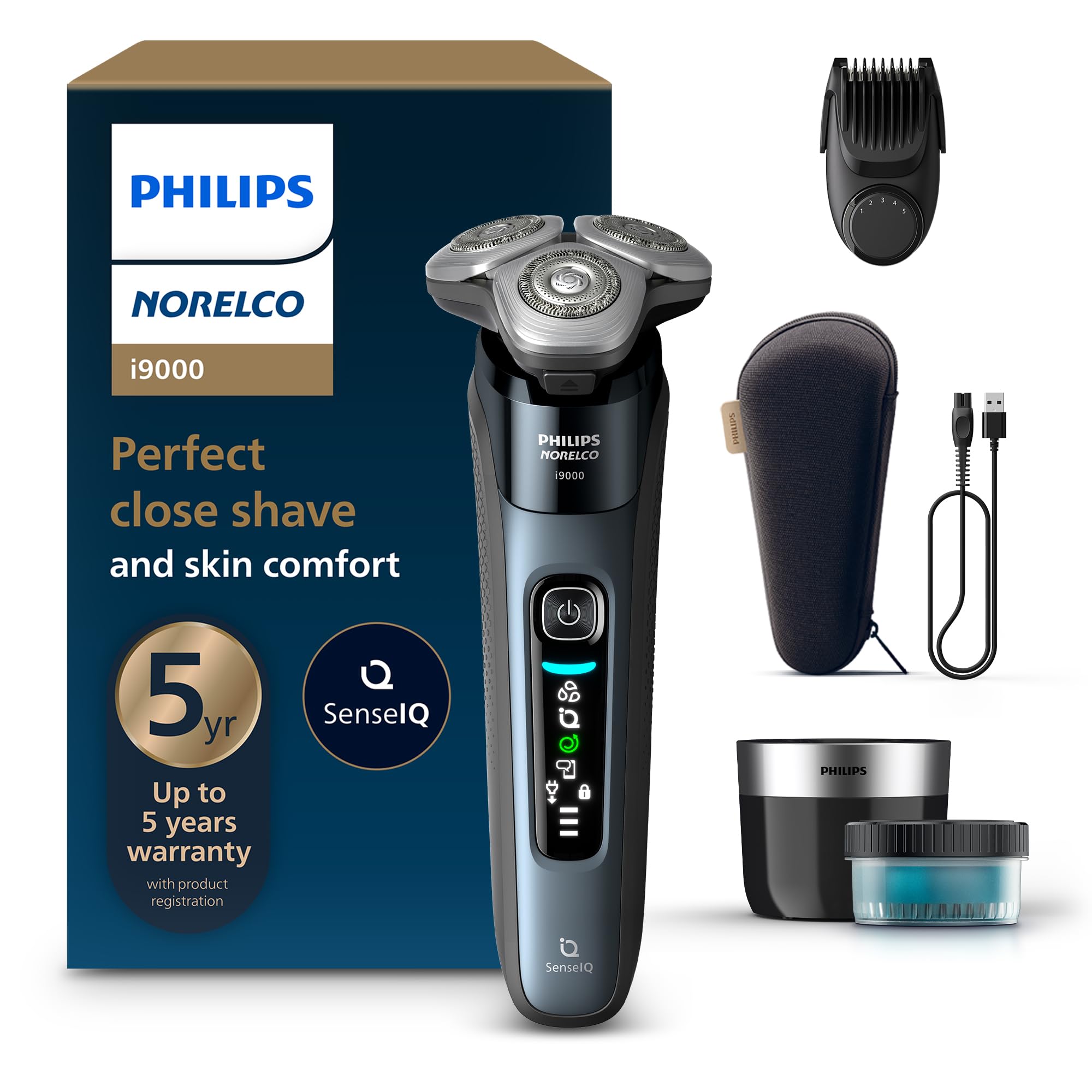 Foto 2 pulgar | Afeitadora Eléctrica Philips Norelco I9000 Wet & Dry Taubenblau - Venta Internacional.