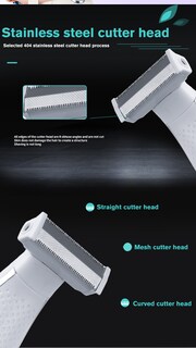Foto 4 | Recortadora Eléctrica Para Ingle Y Cuerpo Recargable Por Usb Resistente Al Agua - Venta Internacional.